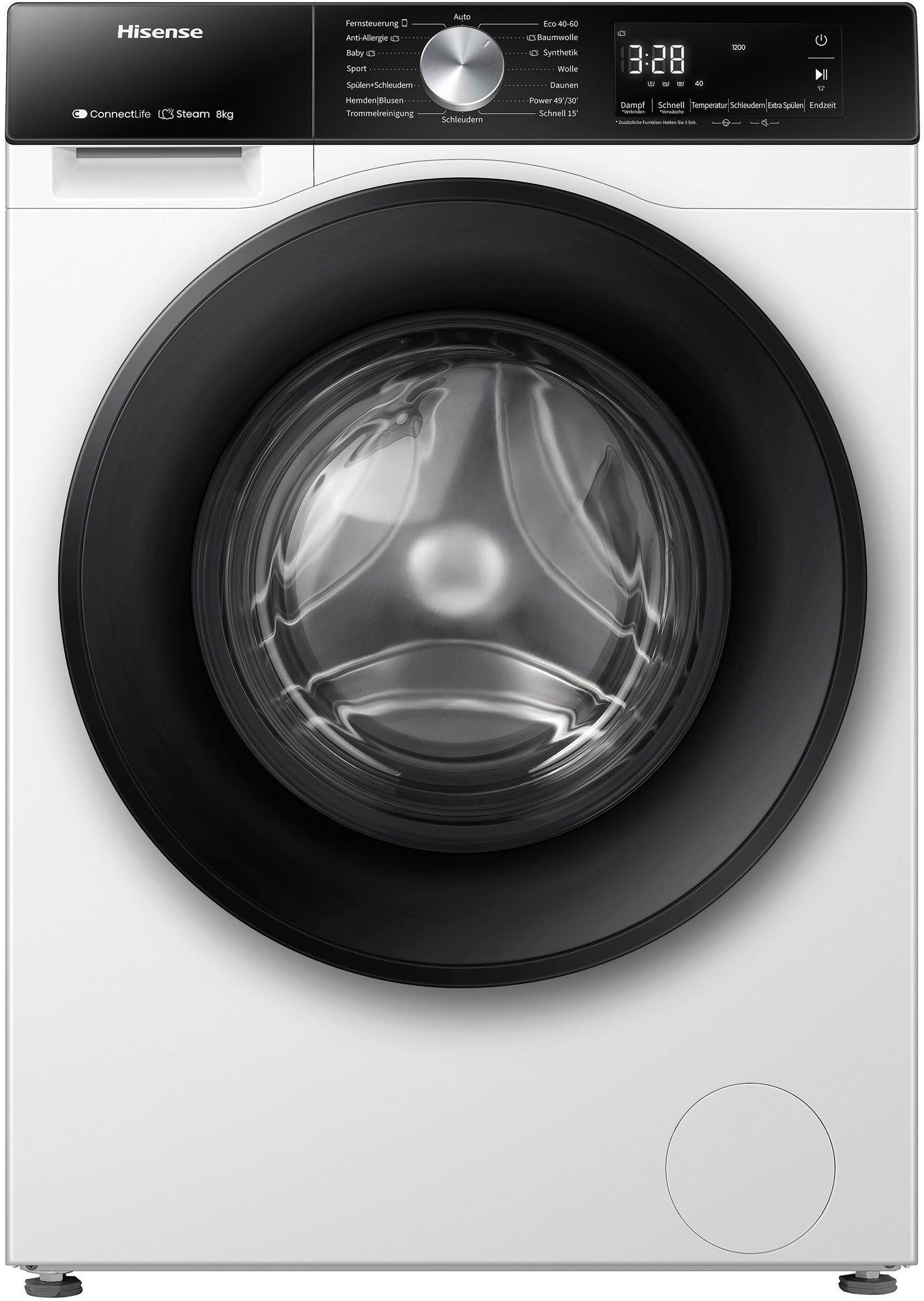 Hisense Waschmaschine 3S Serie WF3S8043BW3, 8 kg, 1400 U/min, Wifi-ConnectLife – Bild 2 von 5