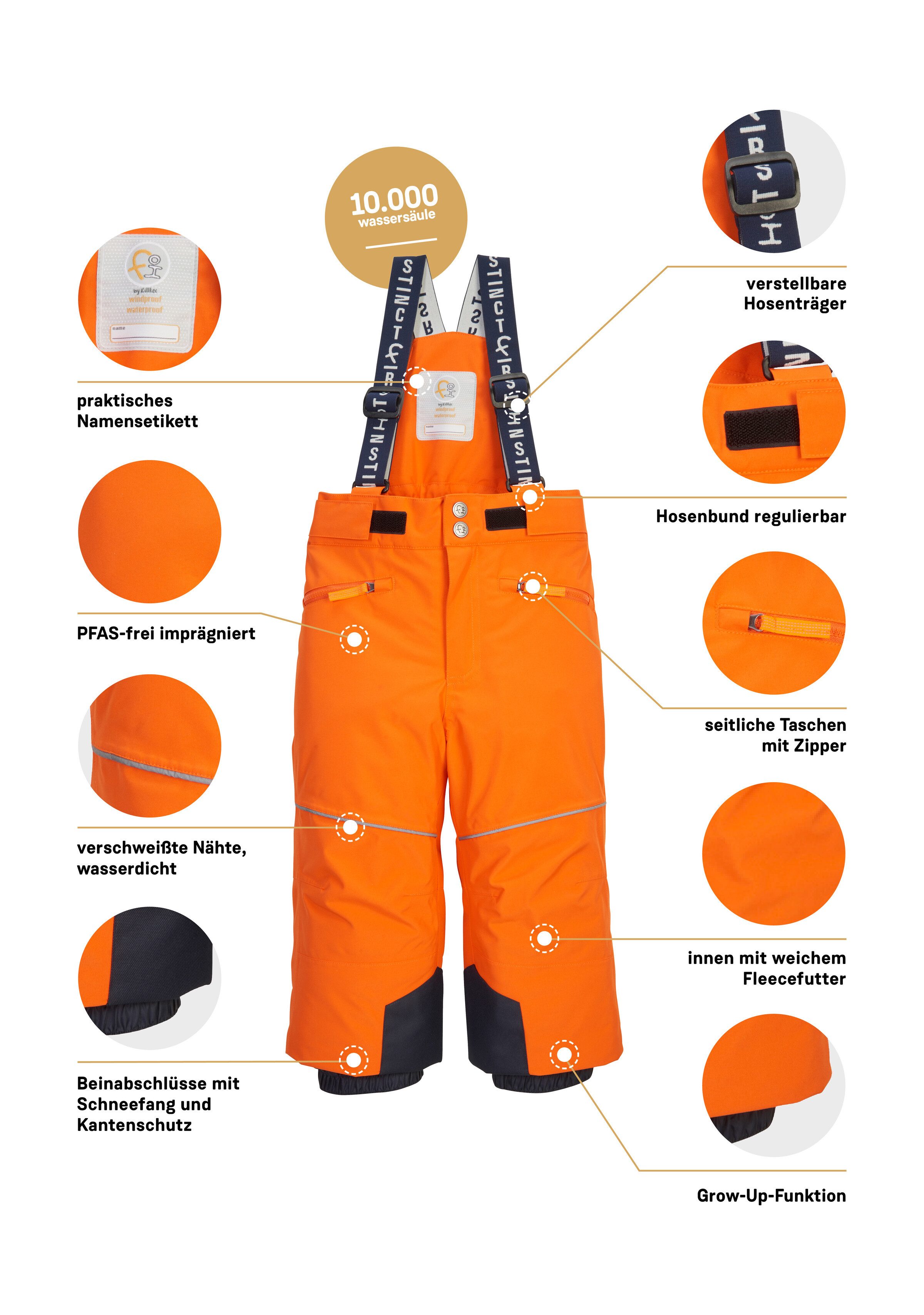 first instinct by killtec Skihose FISW 48 MNS SKI PNTS Wasser- und winddichte Schneehose mit Grow-Up-Funktion – Bild 5 von 5