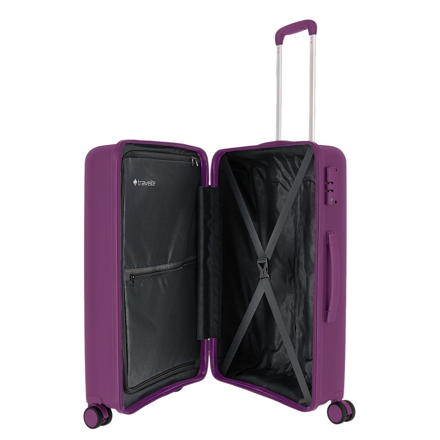 Polypropylen Trolley Beere L+M+S travelite Vaka Hartschalen Koffer 3er Trolley Set