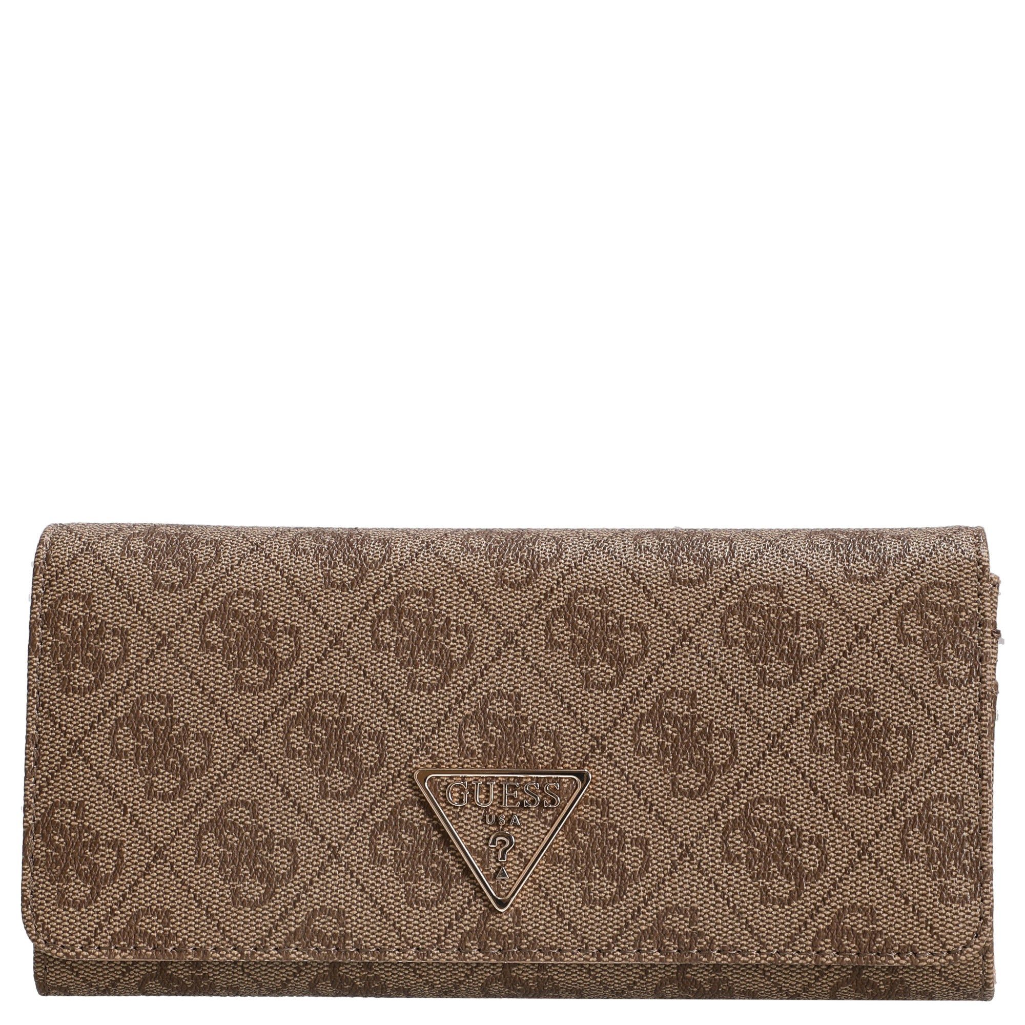 Guess Geldbörse Laurel ll SLG Flap - Geldbörse 6cc 20 cm (latte logo) günstig online kaufen