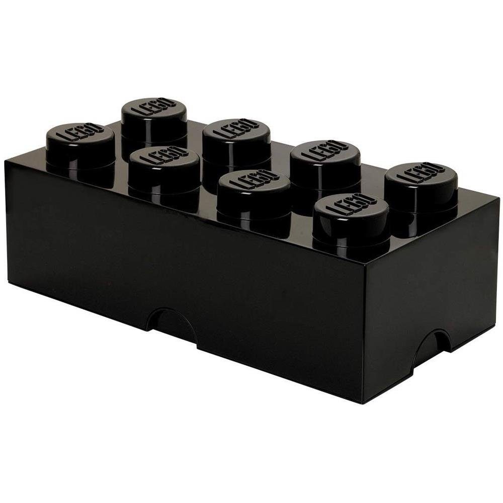Room Copenhagen Aufbewahrungsdose LEGO® Storage Brick 8 Schwarz, mit 8 Noppen, Baustein-Form, stapelbar