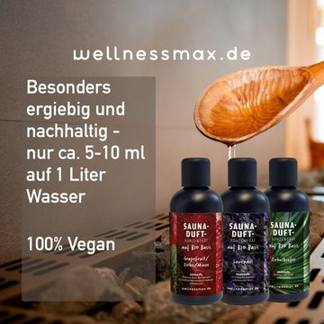Wellnessmax Aufgusskonzentrat Wellnessmax Bio Sauna-Aufguss 4er Set