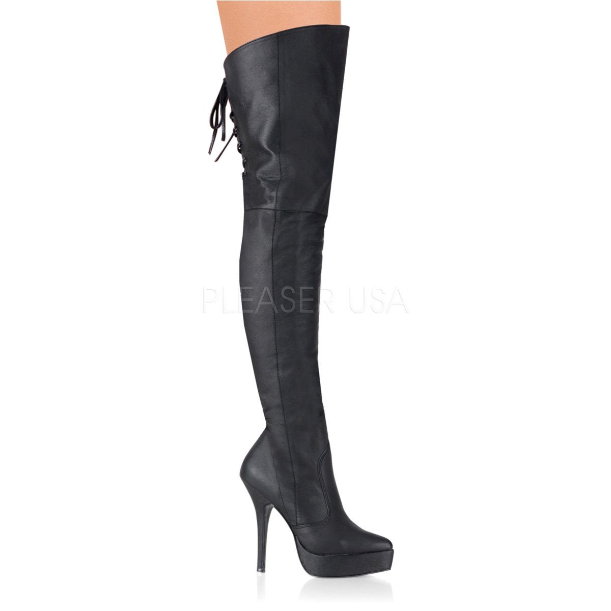 Pleaser Pleaser INDULGE-3011 Overknee Stiefel Overkneestiefel Overkneestiefel aus echtem Leder