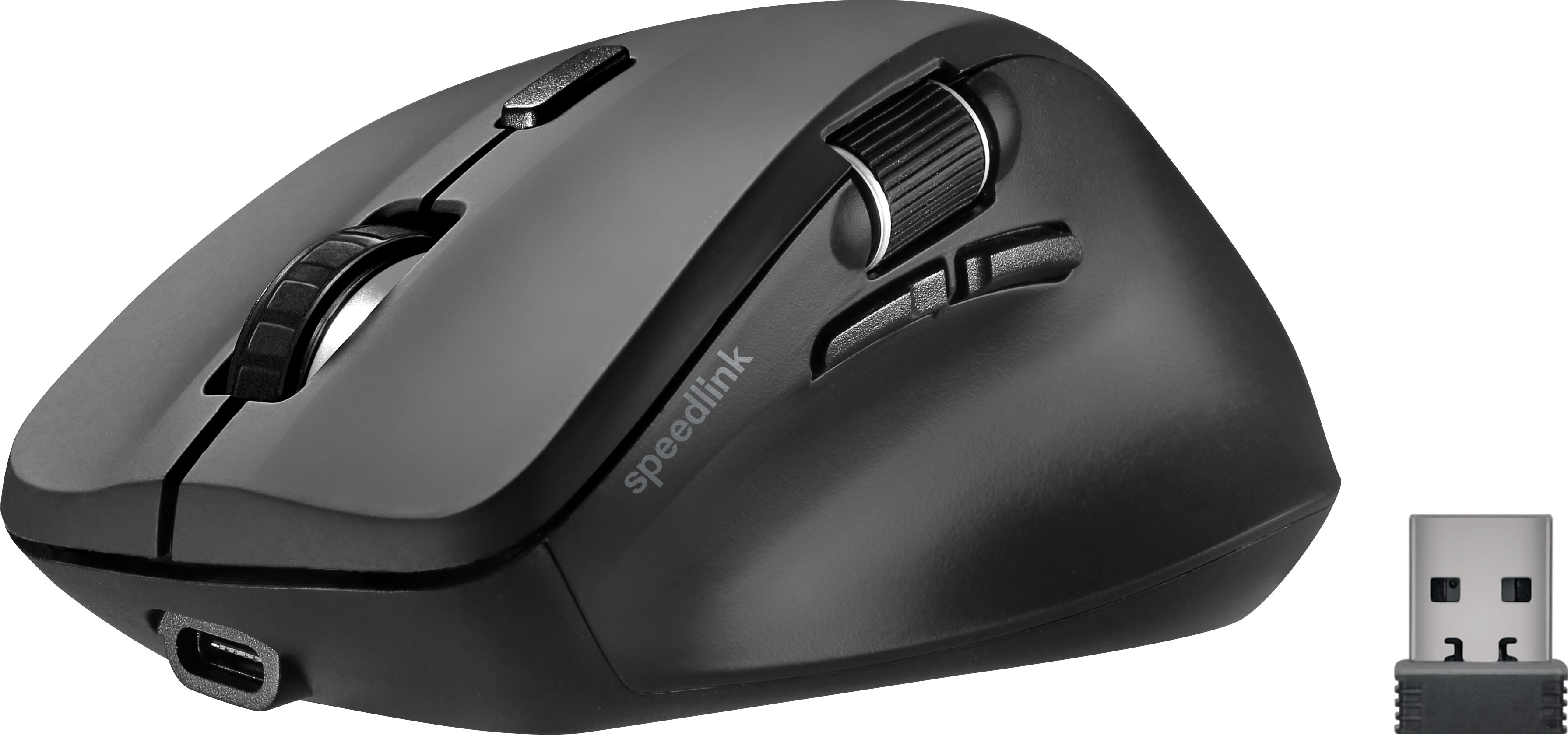 Speedlink LIBERA kabellose, wiederaufladbare Bluetooth Maus (Bluetooth, kabelgebunden, Funk, 3200 dpi, 5 Tasten + dpi-Schalter)