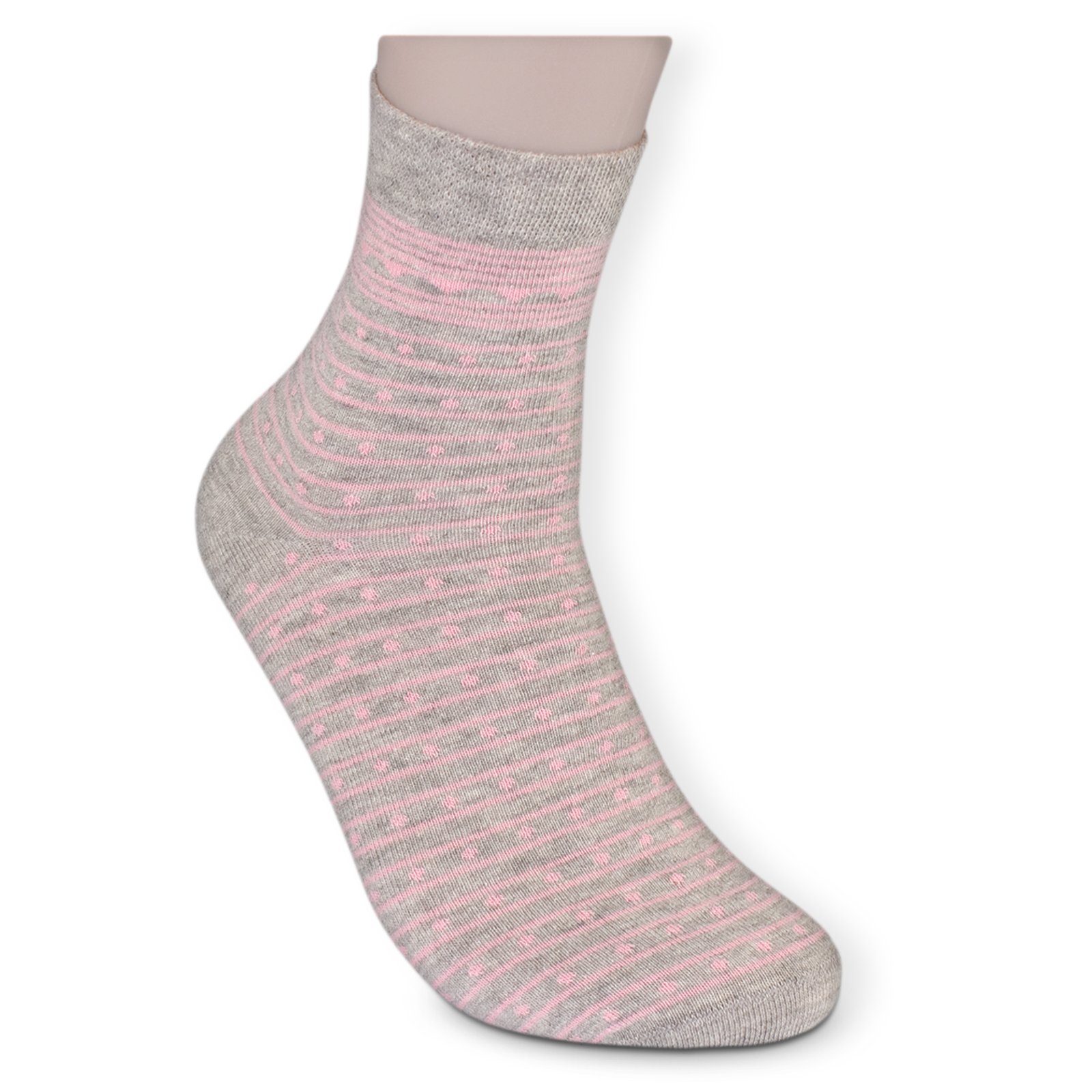 Die Sockenbude Kurzsocken WELLNESS Komfortbund mit Gummi grau) 5-Paar, ohne (Bund, rosa