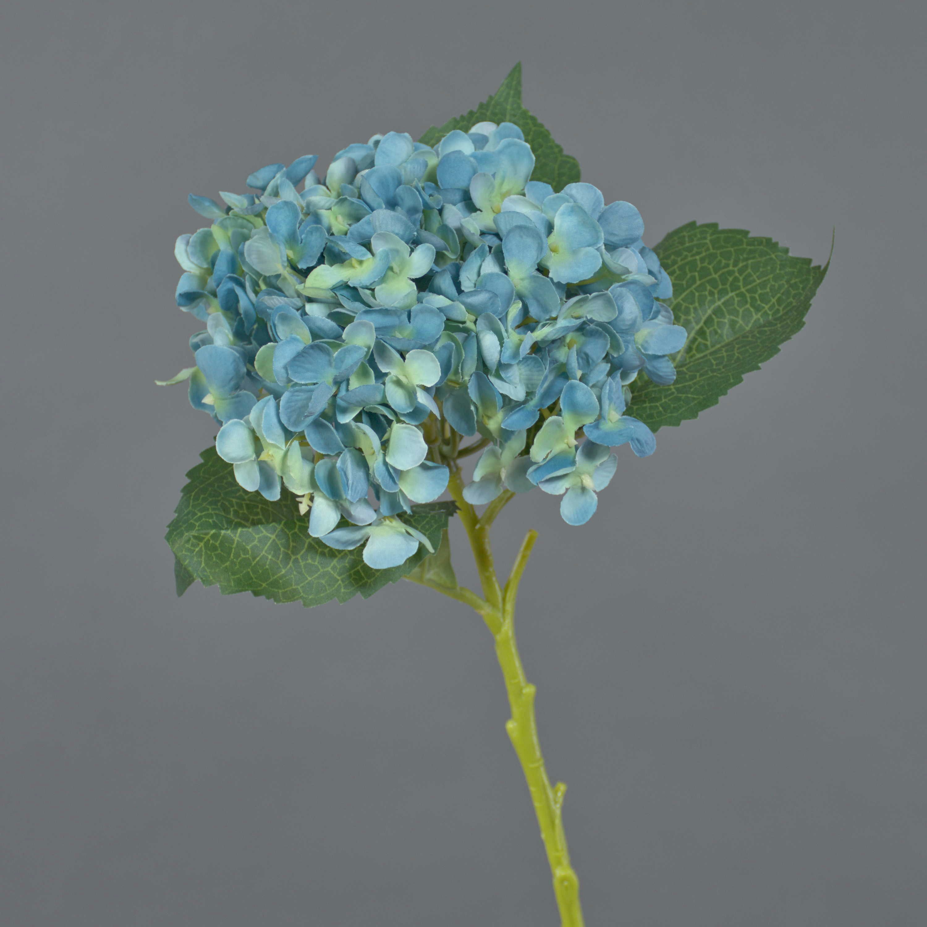 Kunstblume Künstliche Blume Hortensie EGIA, blau, 50cm Hortensie, artplants, Höhe 50.0 cm