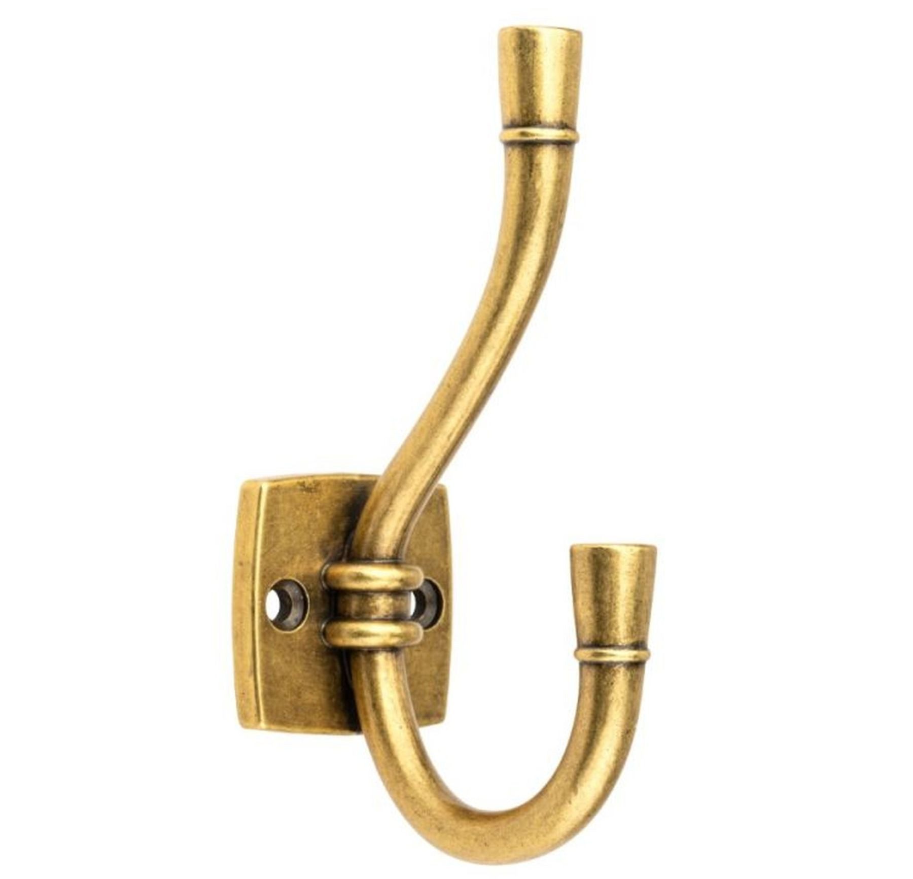 livingpoint24 Garderobenhaken Garderobenhaken Argo Kleiderhaken Messing antik Wandhaken Altmessing (1 St)