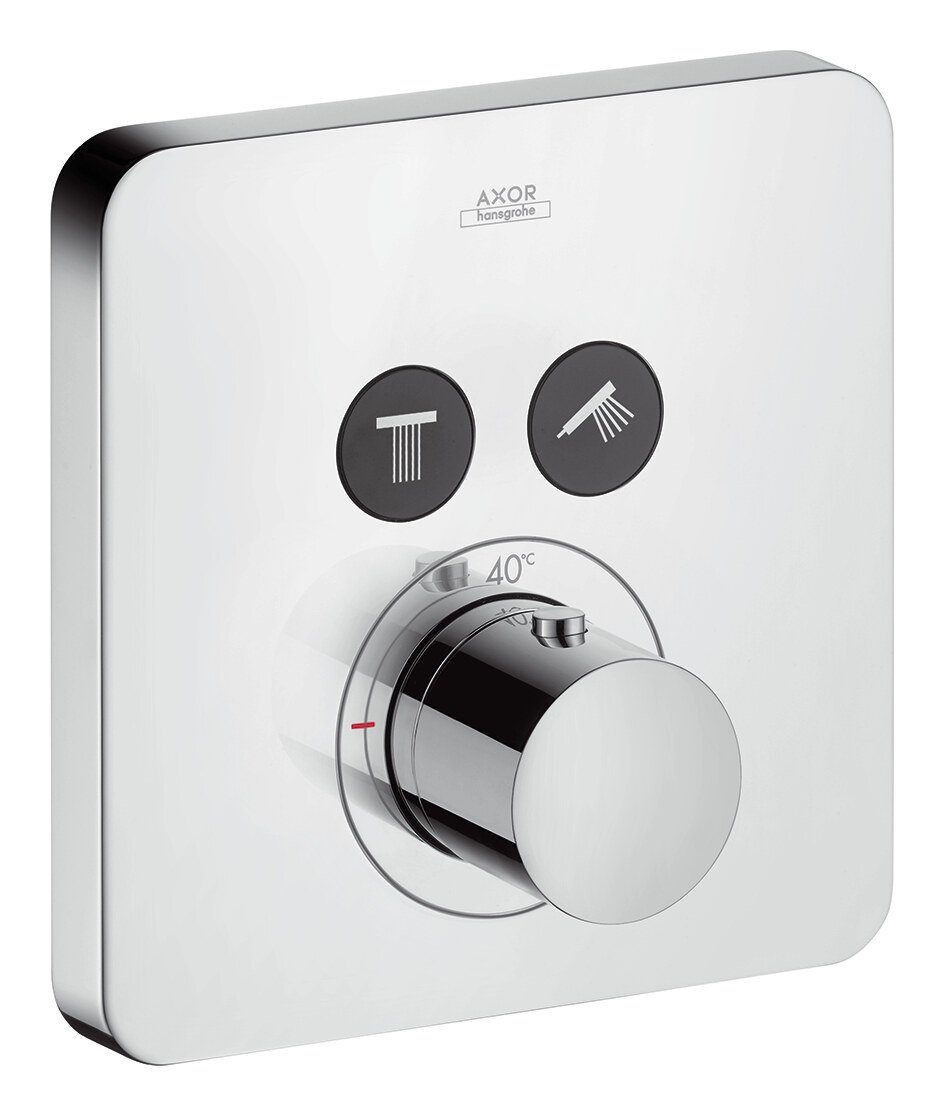 hansgrohe Unterputzarmatur Axor ShowerSelect Thermostat softsquare für 2 Verbraucher Unterputz - Chrom