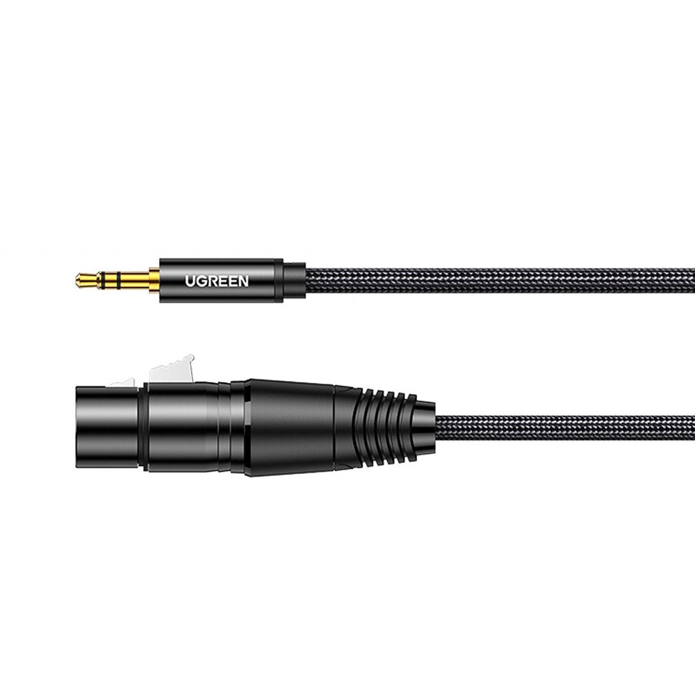 UGREEN Mikrofonkabel Klinkenkabel Adapterkabel Audio-Kabel, 5-mm-Klinke (männlich), 3, XLR (weiblich) (100.0 cm), vergoldete Kontakte, 3-fach geschirmt, Kupferleiter