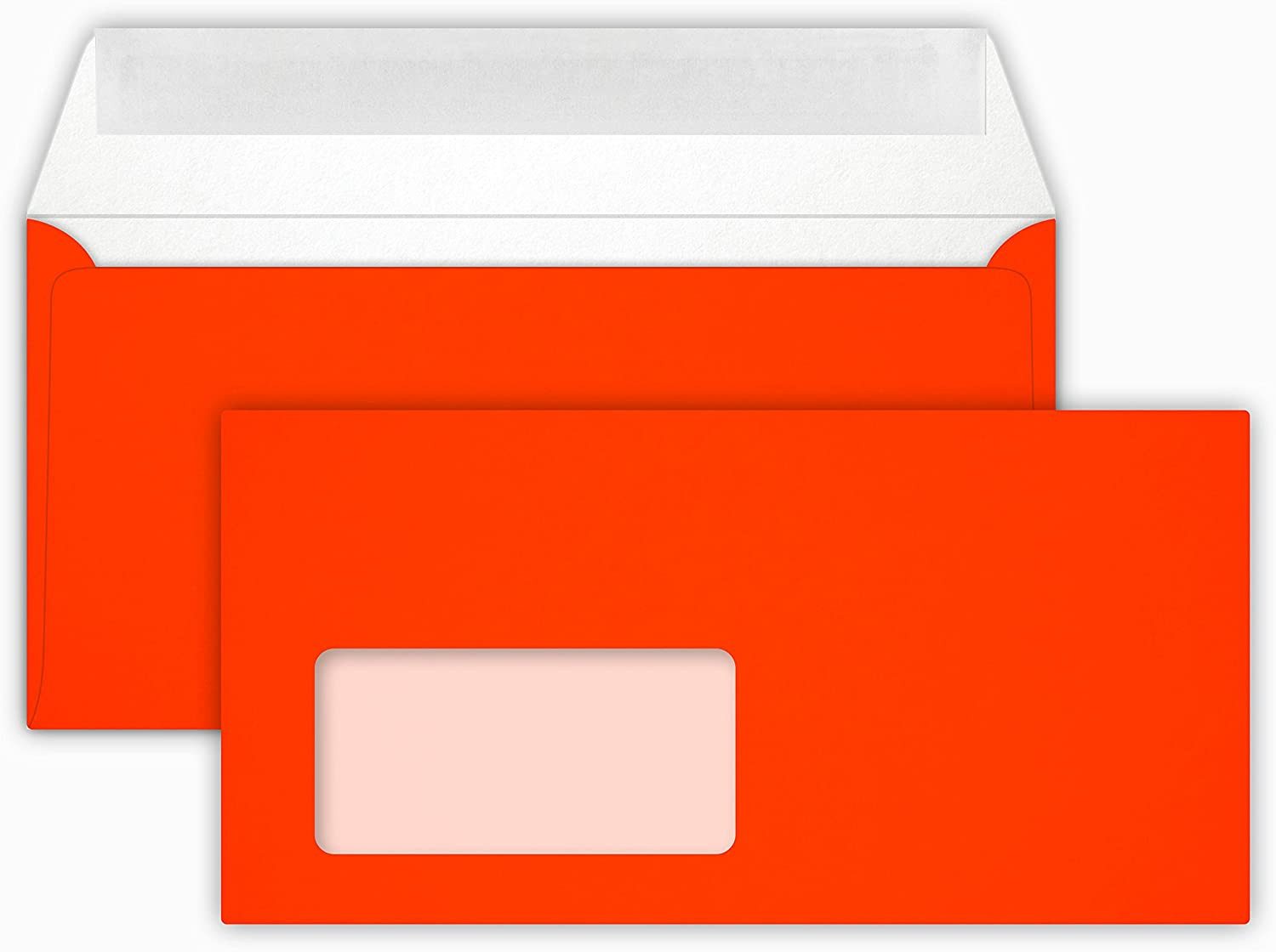 Briefumschläge24Plus Briefumschlag Briefumschläge Din Lang Neon Rot