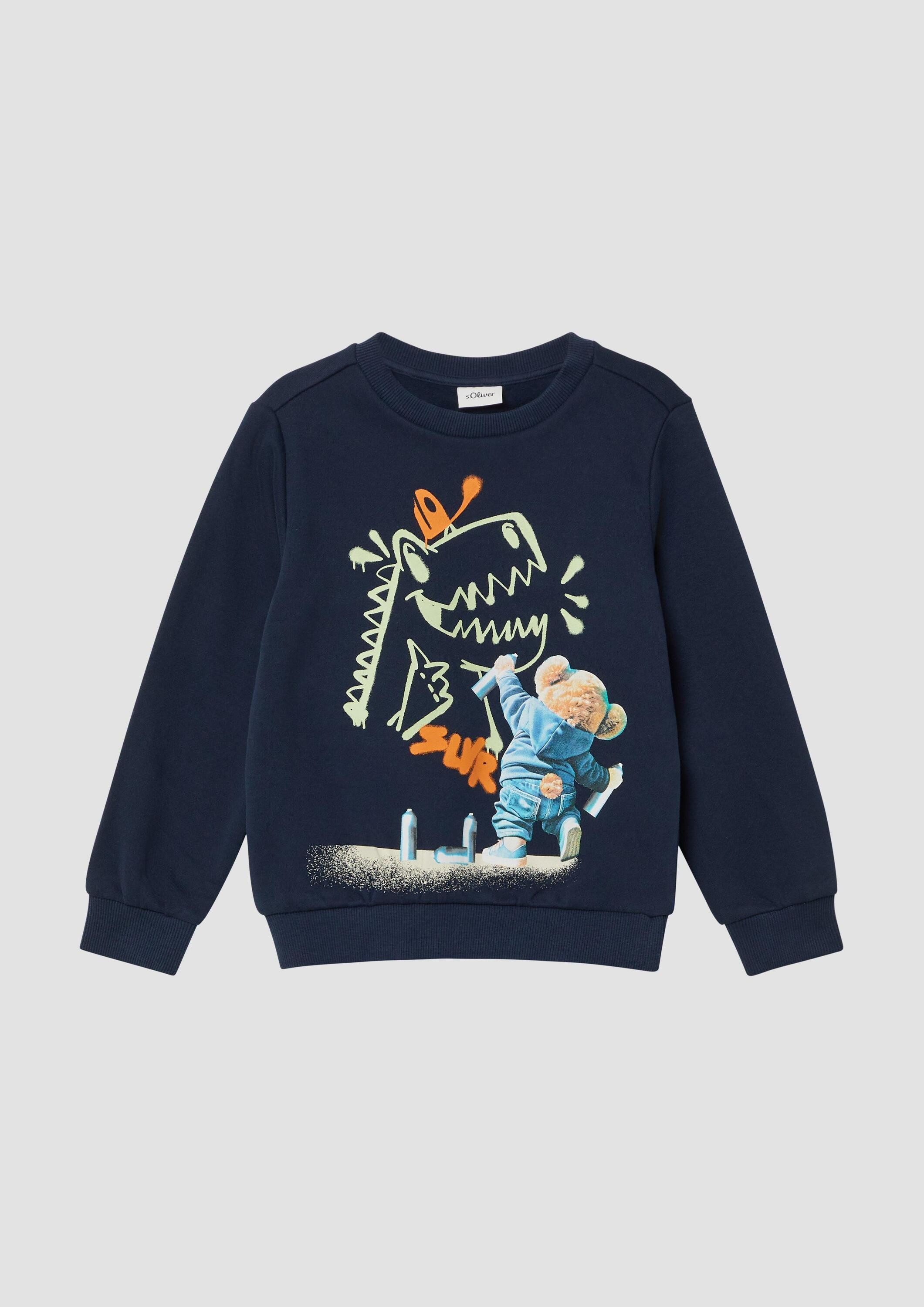 s.Oliver Sweatshirt Sweatshirt Kuscheliges Sweatshirt mit Fotoprint günstig online kaufen