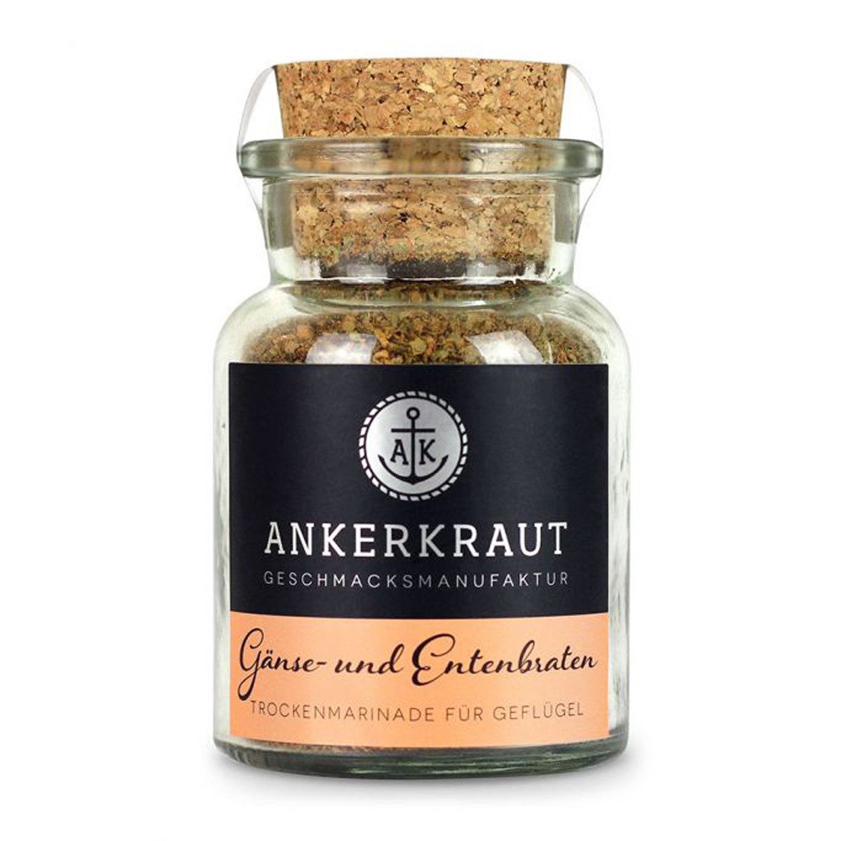 Ankerkraut Gewürz, Ankerkraut Gänse und Entenbraten Trockenmarinade im Korkenglas 75g