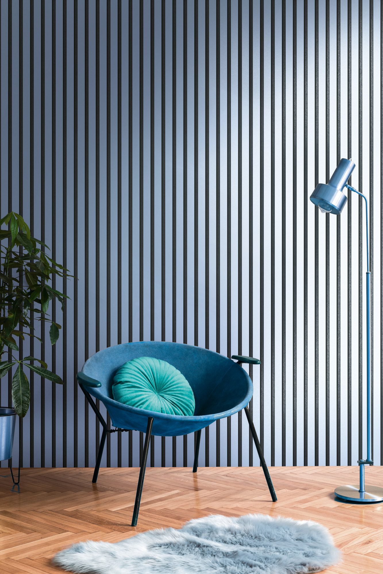 A.S. Création Vliestapete 50 Jahre AS Holzpaneele Tapete Holzoptik mit Metallic-Effekt 3D, strukturiert, leicht glänzend, (1 St), Vliestapete Wandpaneele für Schlafzimmer Küche Wohnzimmer Holzpaneele