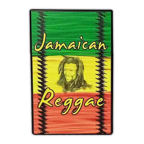 CHAMP Dose ZIGARETTENDOSE "Reggae Jamaican"mit Sprungdeckel 44 (Reggae Jamaican), für 20 Zigaretten Kunststoff Zigarettenbox Zigarettenetui Etui