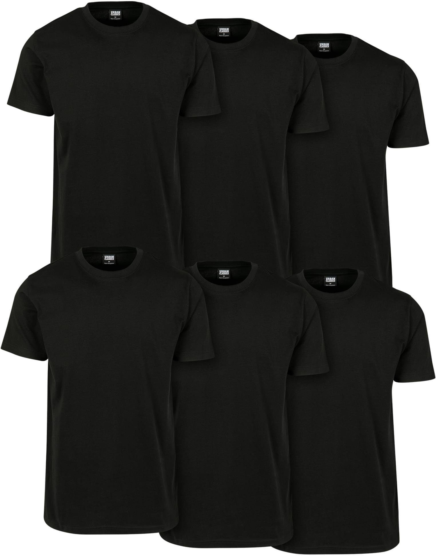 Rundhalsshirt Basic Tee 6-Pack Herren T-Shirt