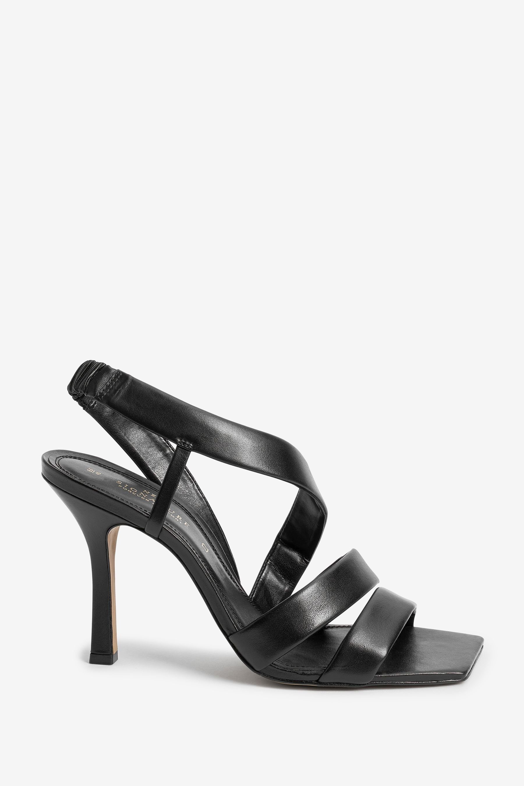 Signature Sandale mit asymmetrischem Riemen Sandalette