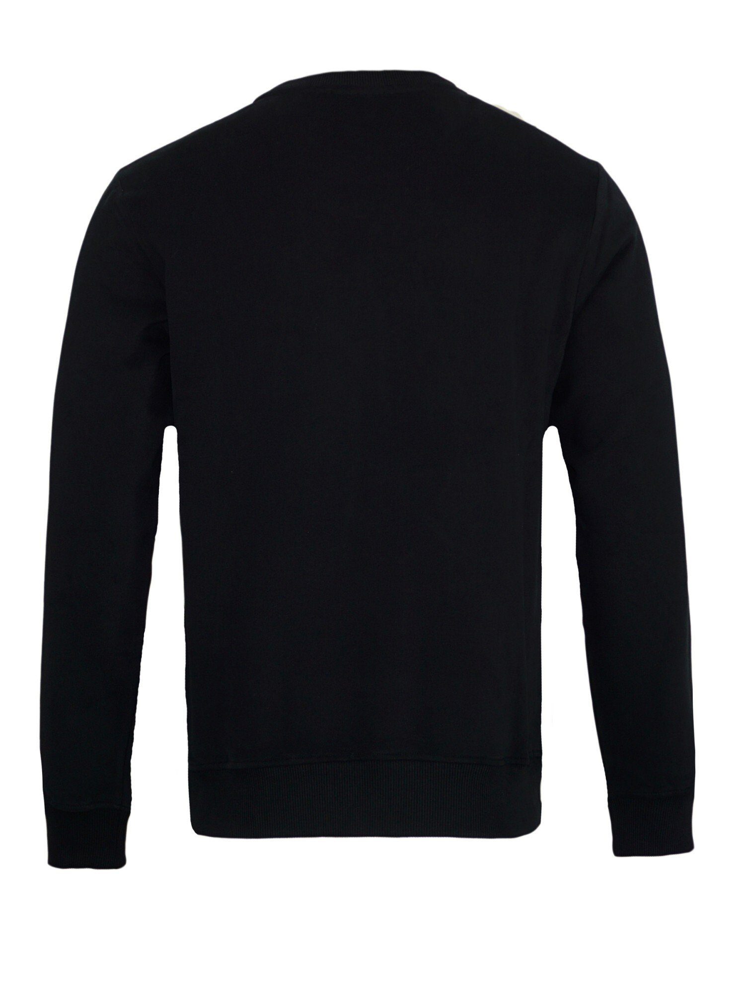 Knit Pullover Sweater schwarz (1-tlg) Neck Sweatshirt Armani Crew Emporio