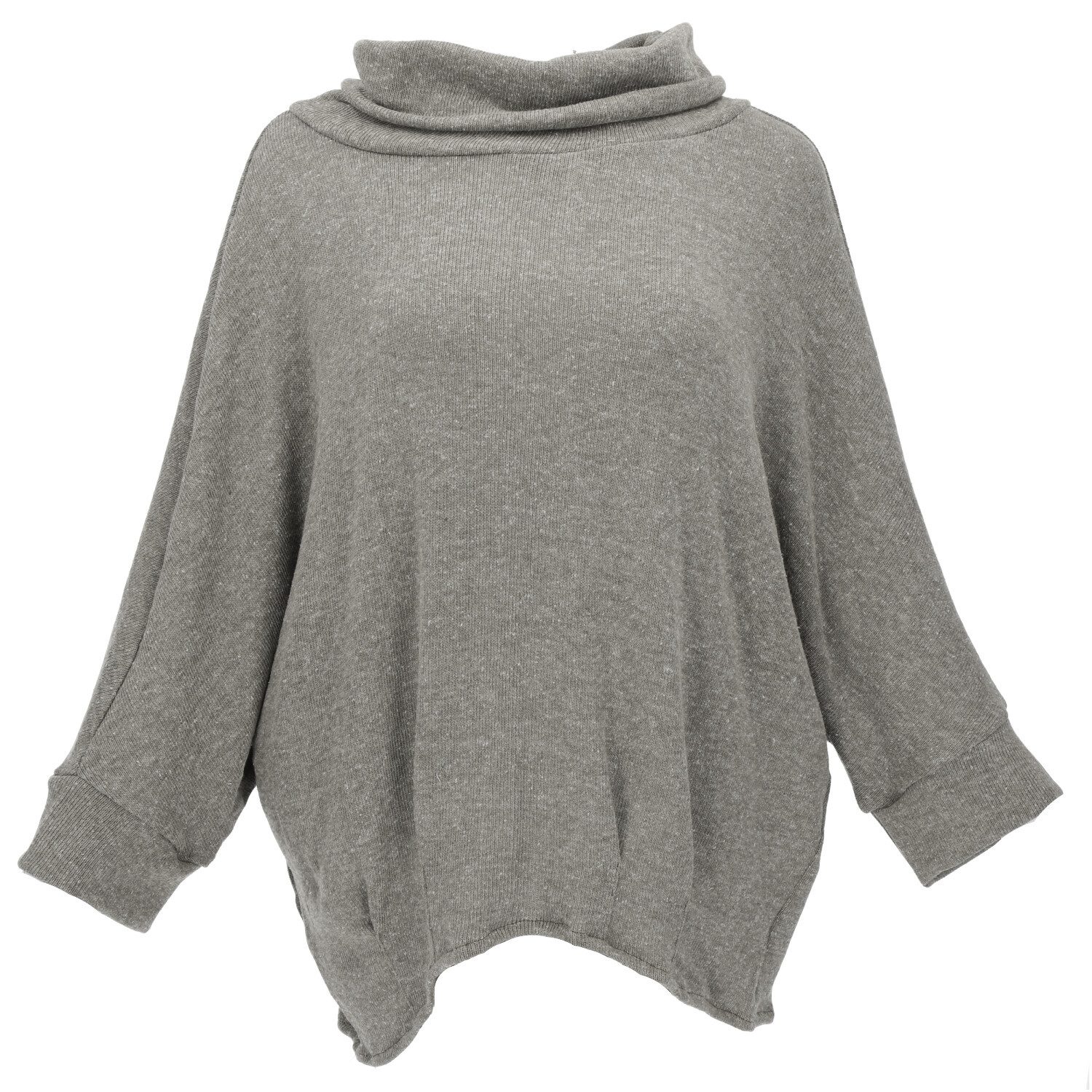 Guru-Shop Longsleeve Oversize Shirt, Rollkragen Strickshirt, günstig online kaufen