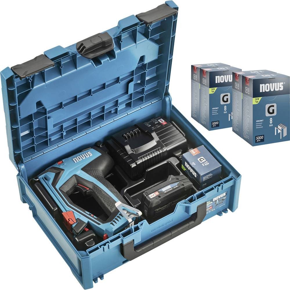 Nagler Akkutacker Set + 20 Klammern - metaBOX -