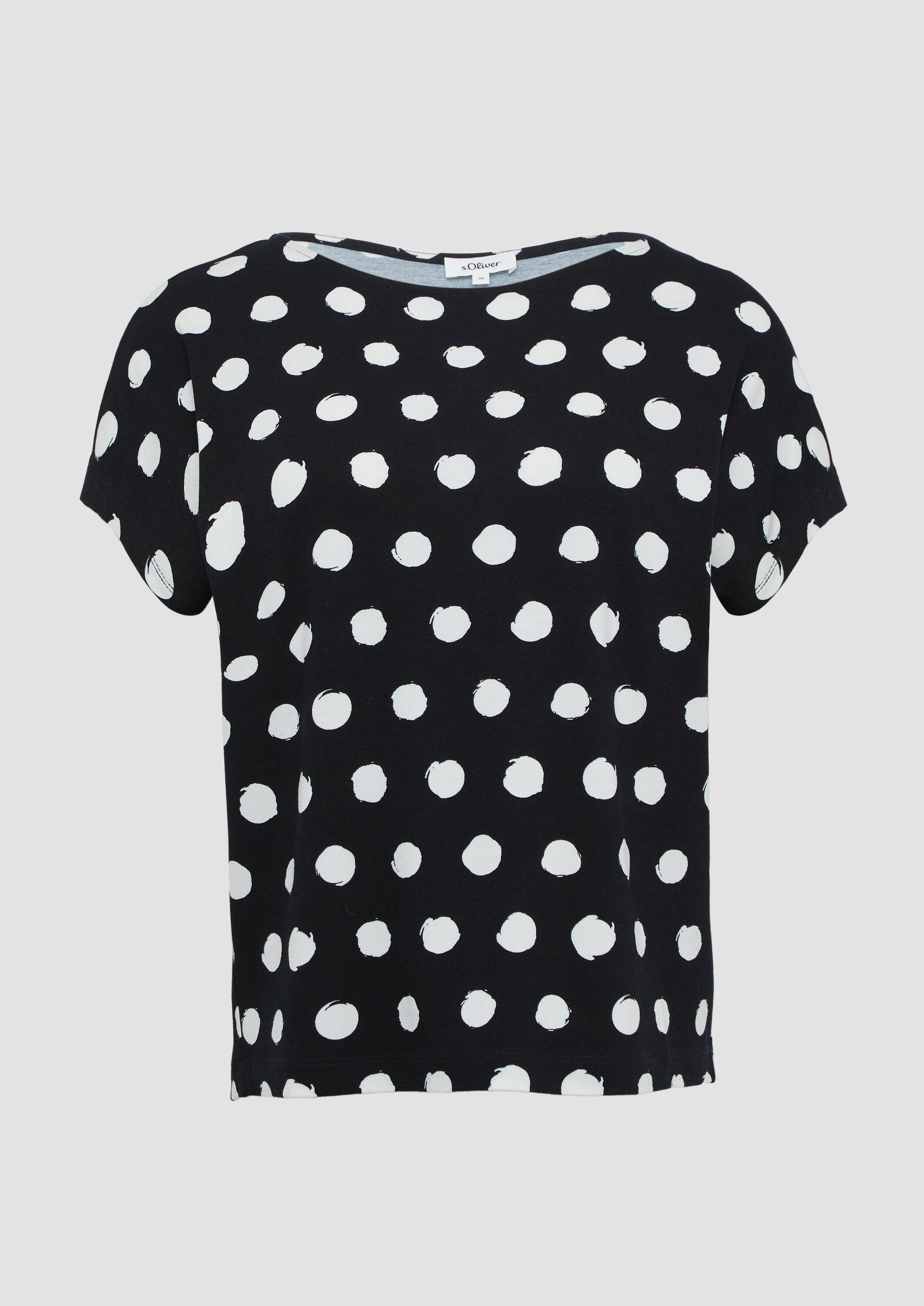 s.Oliver Kurzarmshirt T-Shirt Viskosemix-T-Shirt im Relaxed Fit