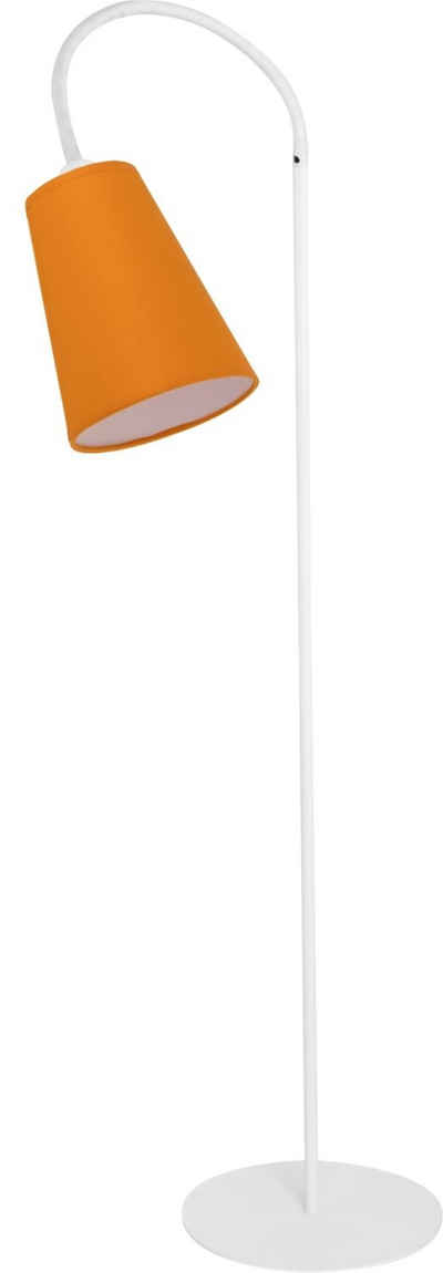 Licht-Erlebnisse Stehlampe »BANTA«, Stehleuchte Orange Weiß modern stylisch verstellbar Leselampe Lampe