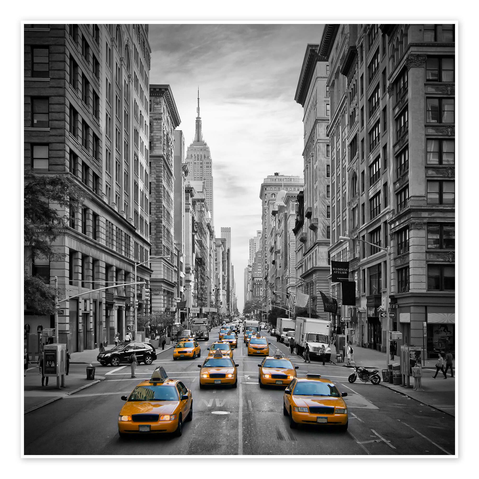 Posterlounge Wandbild New York City, Verkehr auf 5th Avenue, Melanie Viola, erhältlich als Poster, Leinwandbild, Wandsticker oder Acrylglasbild