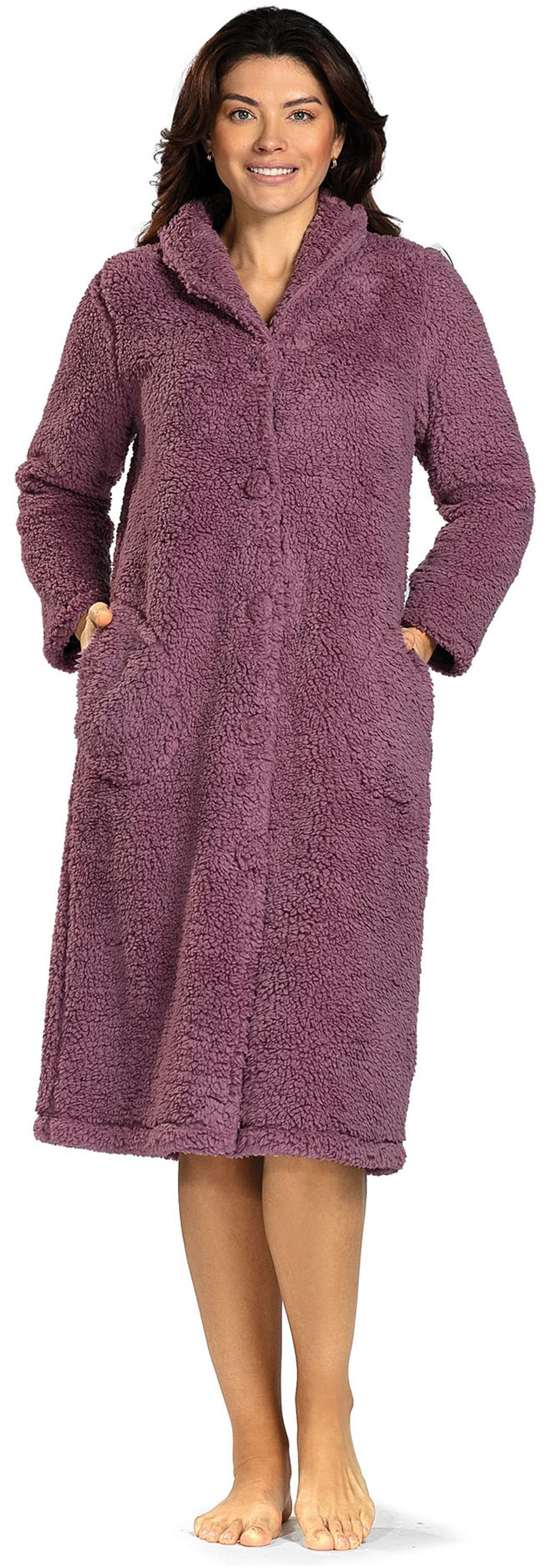 comtessa Damenbademantel Lovely Dreams, Polyester, Schalkragen, Knöpfe günstig online kaufen