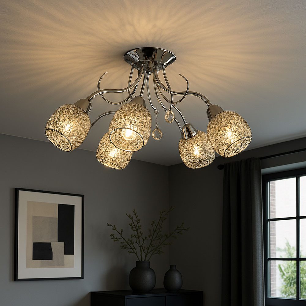 GLOBO LIGHTING LED Deckenleuchte, Leuchtmittel inklusive, Warmweiß, RGB LED Deckenleuchte Wohnzimmerlampe Fernbedienung dimmbar D 54 cm