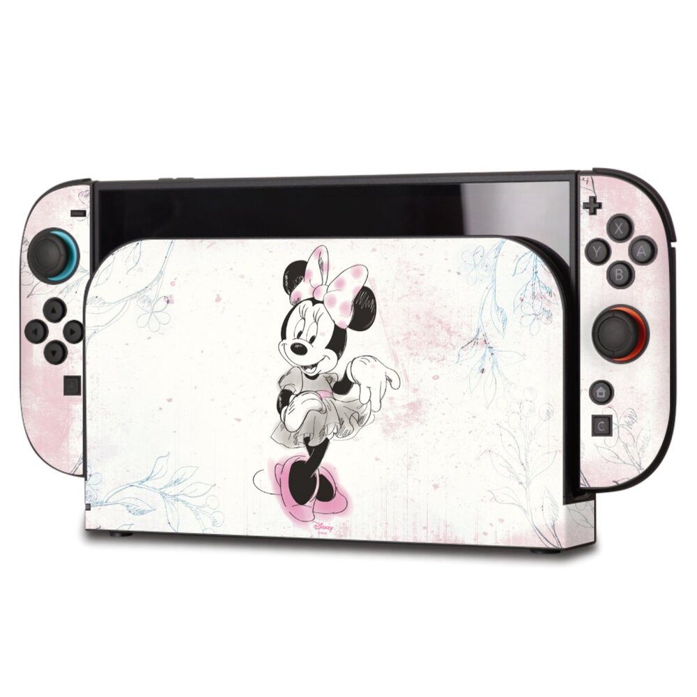 DeinDesign Konsolen-Cover Minnie Mouse Disney Vintage Minnie Watercolor, Nintendo Switch 2 Skin Aufkleber Sticker Folie