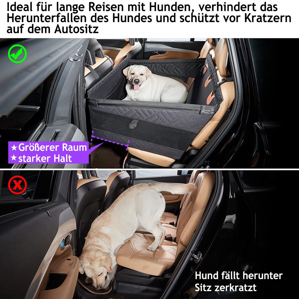 Ledander Hunde-Autositz Hundedecke Auto Rückbank Tier-Autoschondecke günstig online kaufen