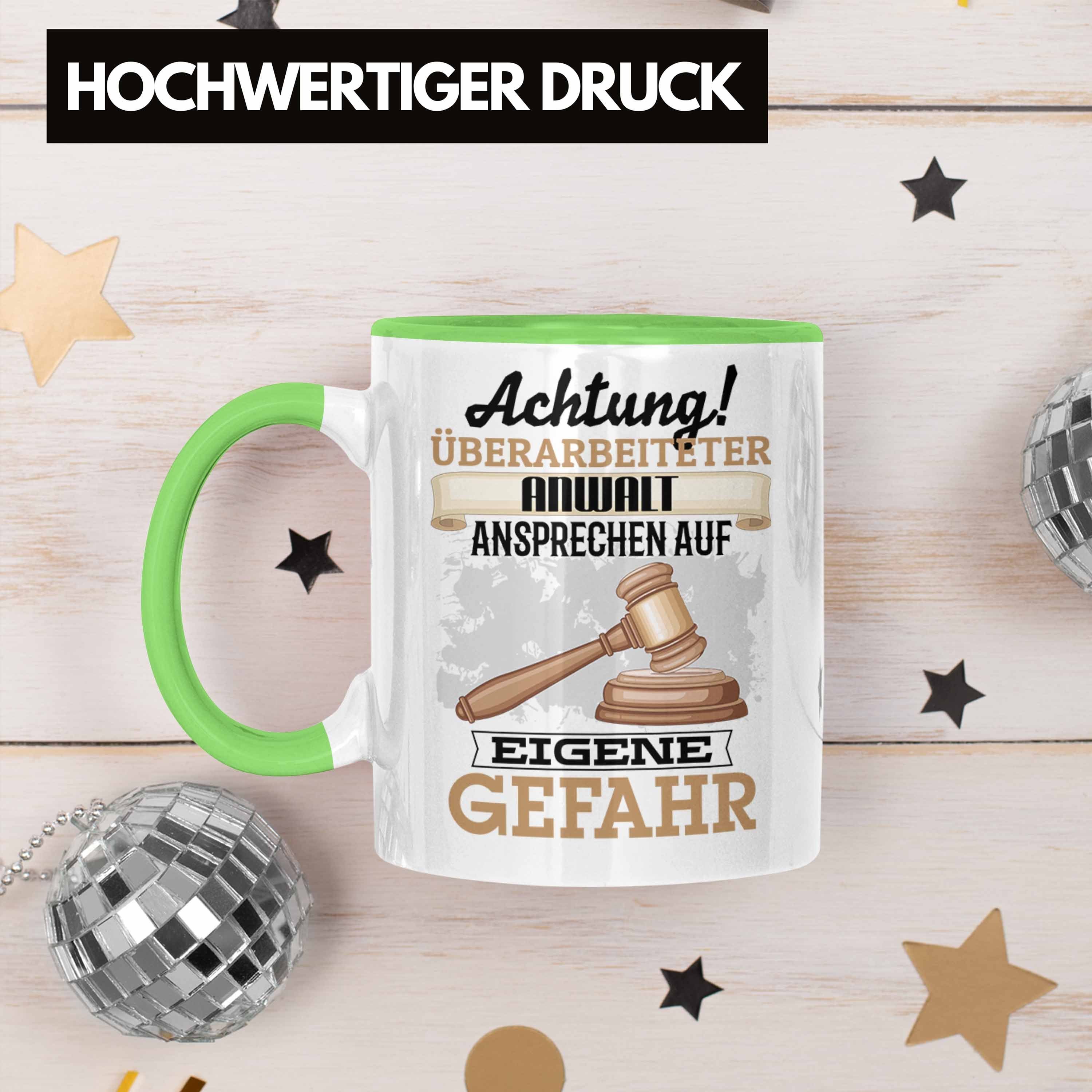 Anwalt für Geschenk Tasse Spruch Ju Kaffeebecher Trendation Geschenkidee Grün Lustiger Tasse