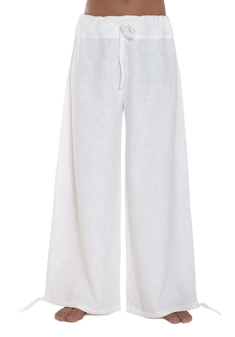 DELUXE Leinenhose SCHAZAD weiss Leinenhose