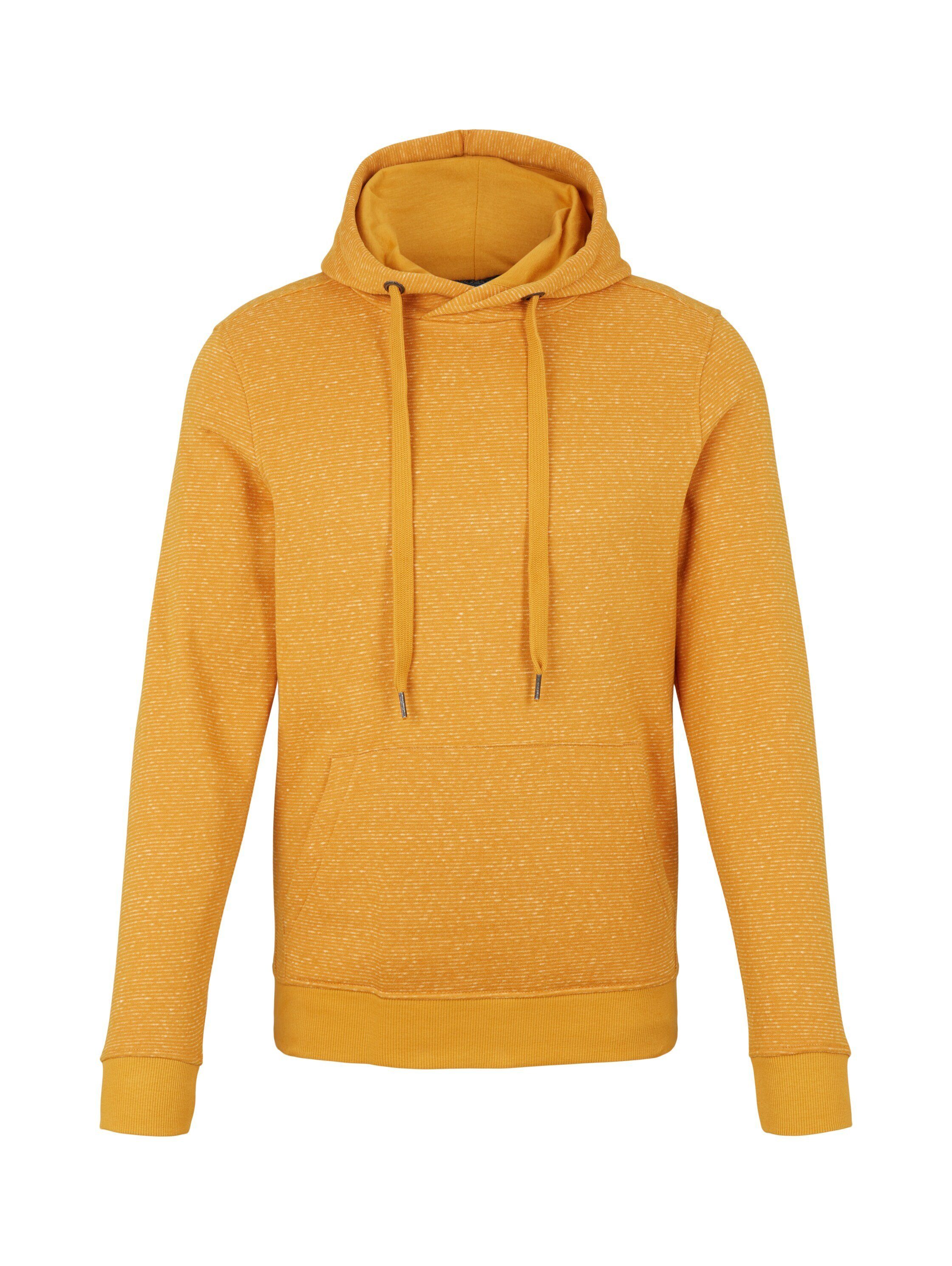 TOM TAILOR Hoodie Kapuzensweatshirt Hoody Streifen mit orange (1-tlg) Kapuze und