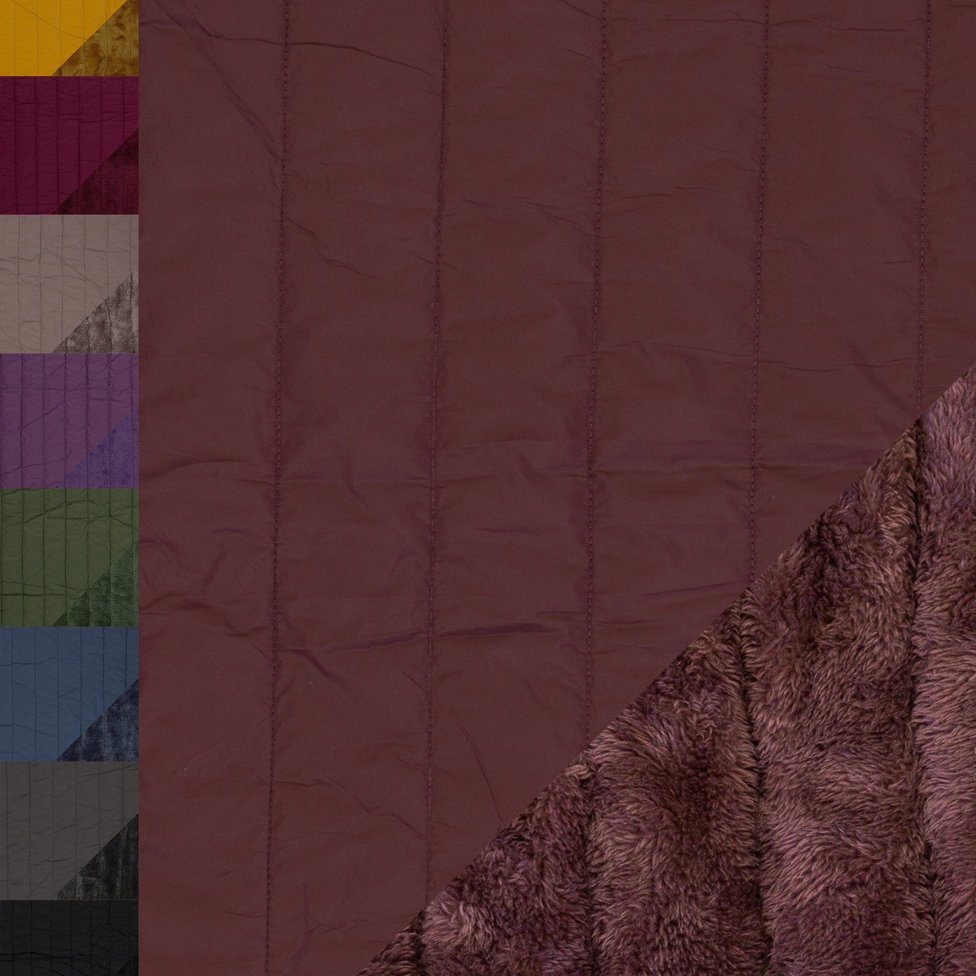 MAGAM-Stoffe Stoff "Stepper", warmer weicher Steppstoff mit Plüsch Meterware ab 50cm