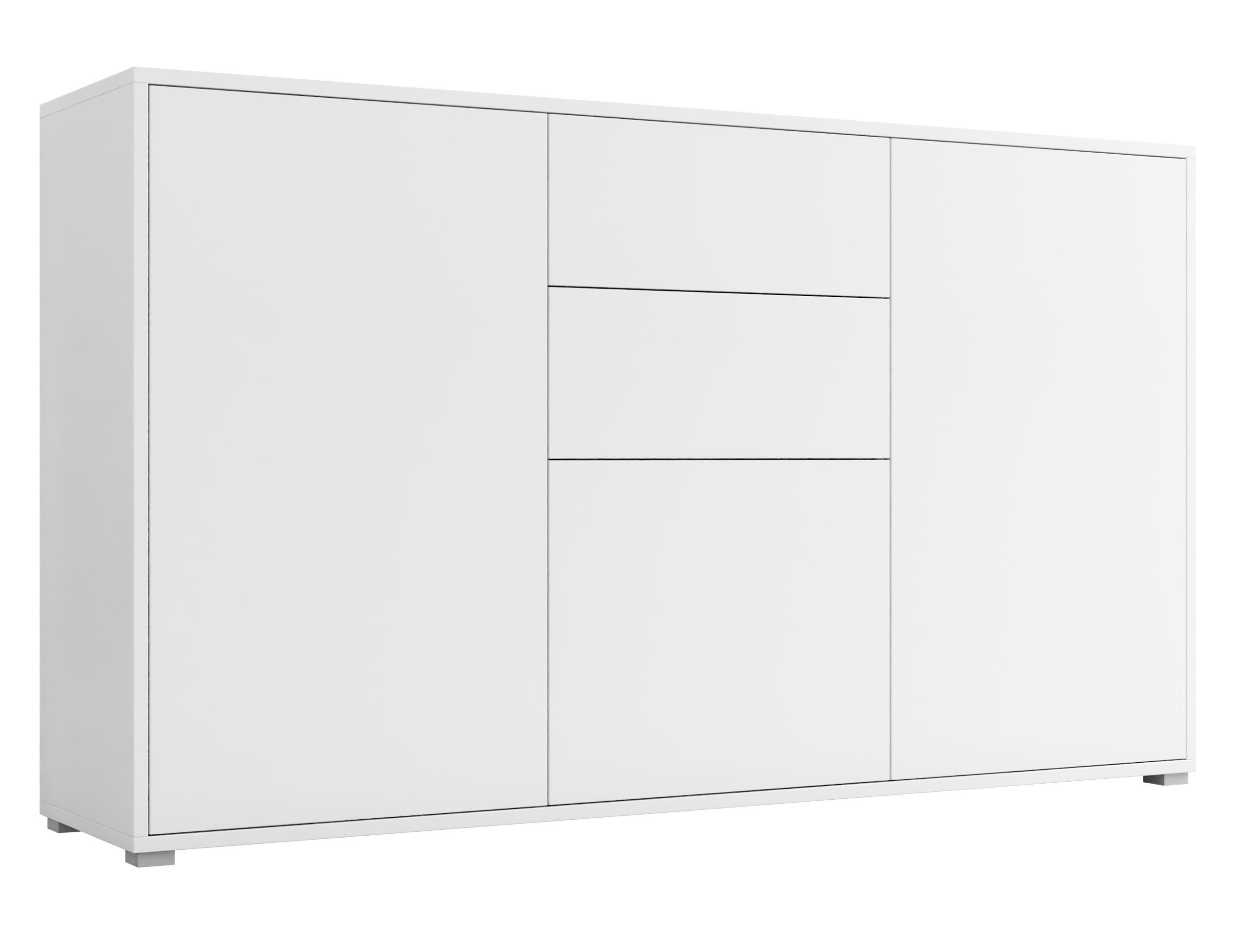 MIRJAN24 Kommode Gesita K3D2SZ (mit 2 Schubladen und 3 Türen), Griffloses Öffnungssystem