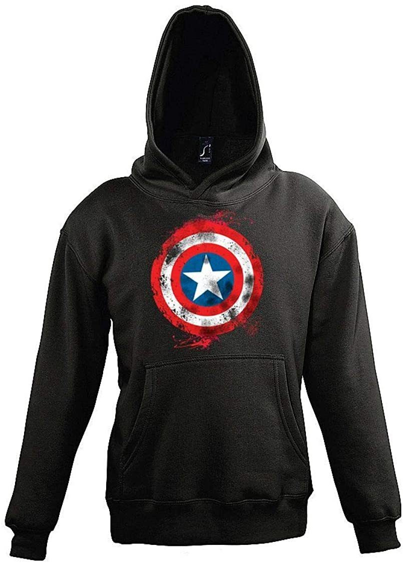 Youth Designz Kapuzenpullover Vintage Captain America Kinder Hoodie Pullover mit trendigem Frontprint