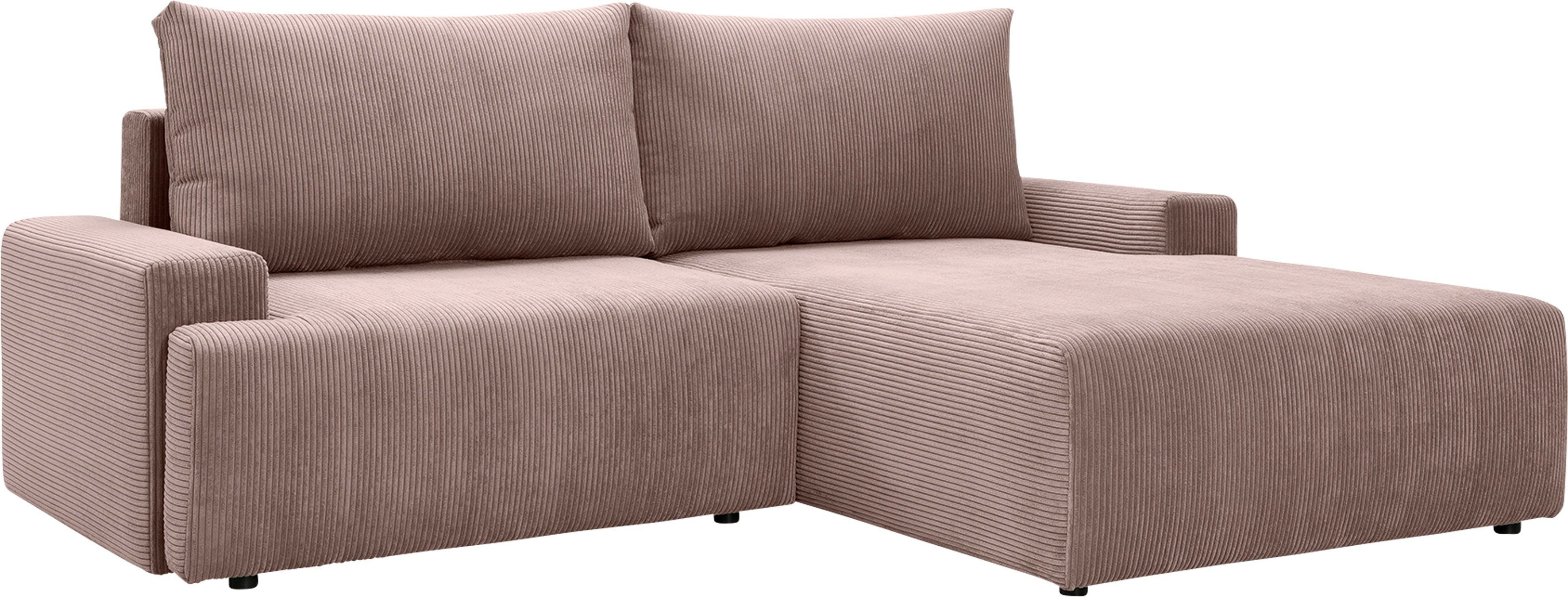 Bettkasten fashion exxpo inklusive Bettfunktion cappuccino sofa Ecksofa Cord-Farben verschiedenen - Orinoko, in und