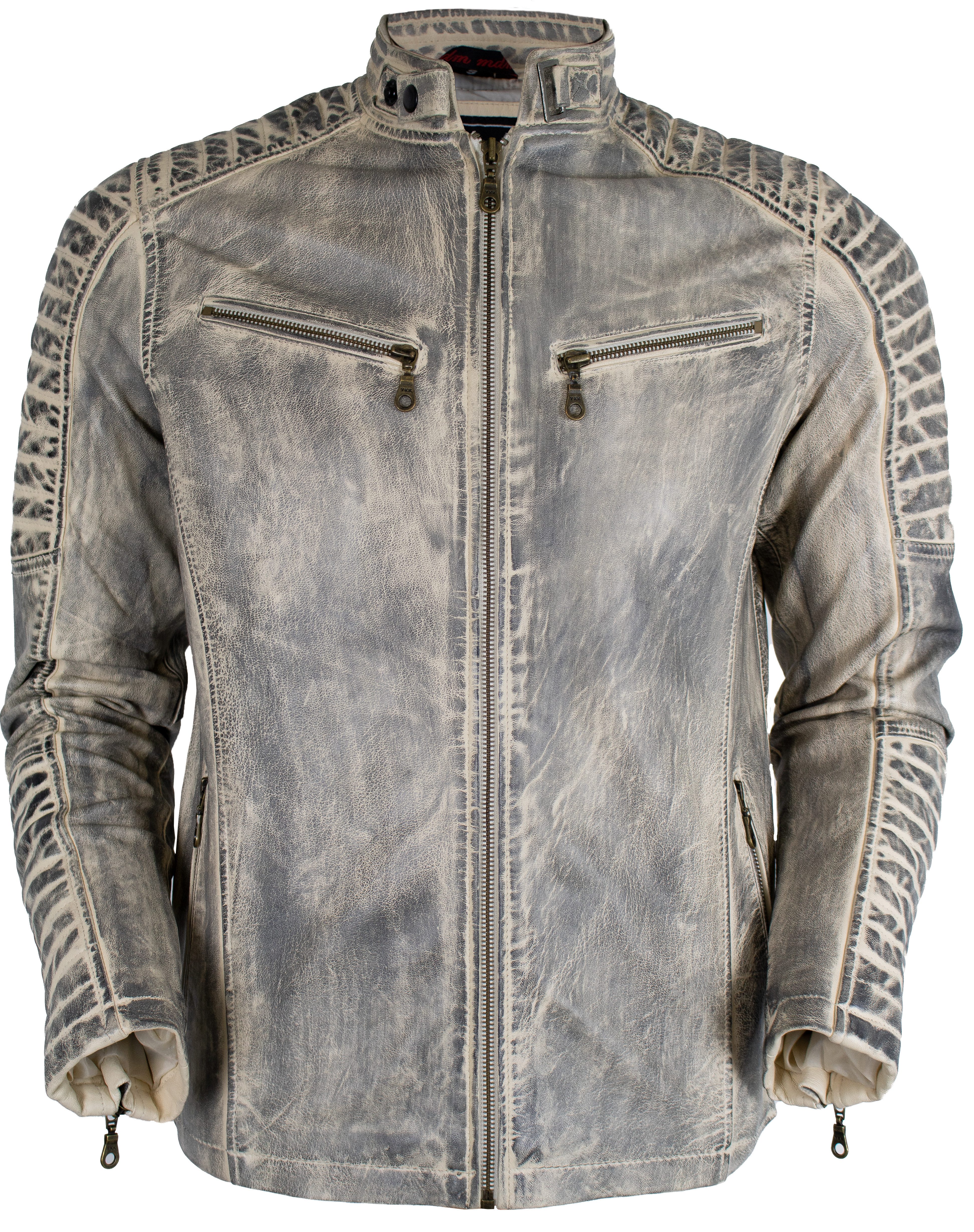 MDM Bikerjacke Herren Lamm Nappa Lederjacke günstig online kaufen