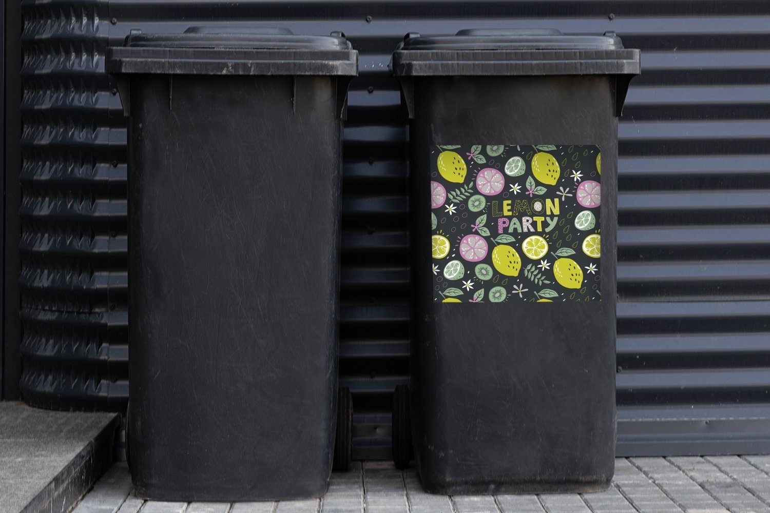 MuchoWow Mülltonne, Sticker, Zitronen Container, Sommer - Mülleimer-aufkleber, Zitate Abfalbehälter St), (1 - Wandsticker