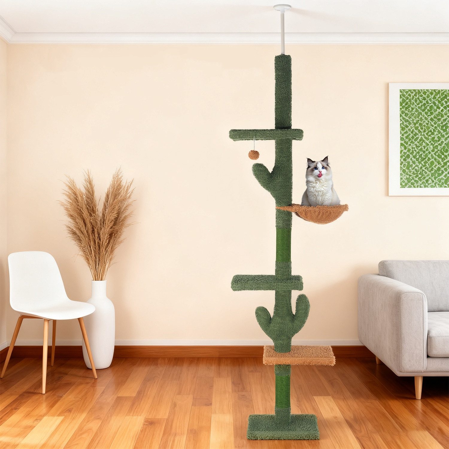 oyajia Kratzbaum, 239-275 cm höhenverstellbarer, stabil, Kippschutz