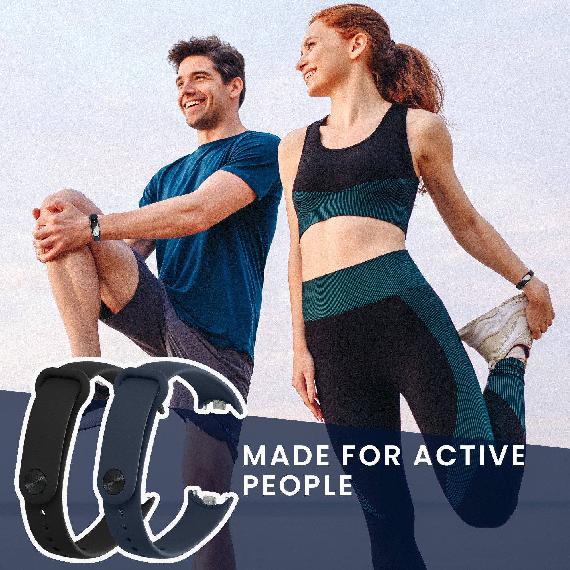 kwmobile Uhrenarmband Uhrenarmband für Xiaomi Mi Band 10 / Mi Band 9 / 8 Armband, Ersatzarmband für Fitnesstracker - Wechselarmband Smartwatch