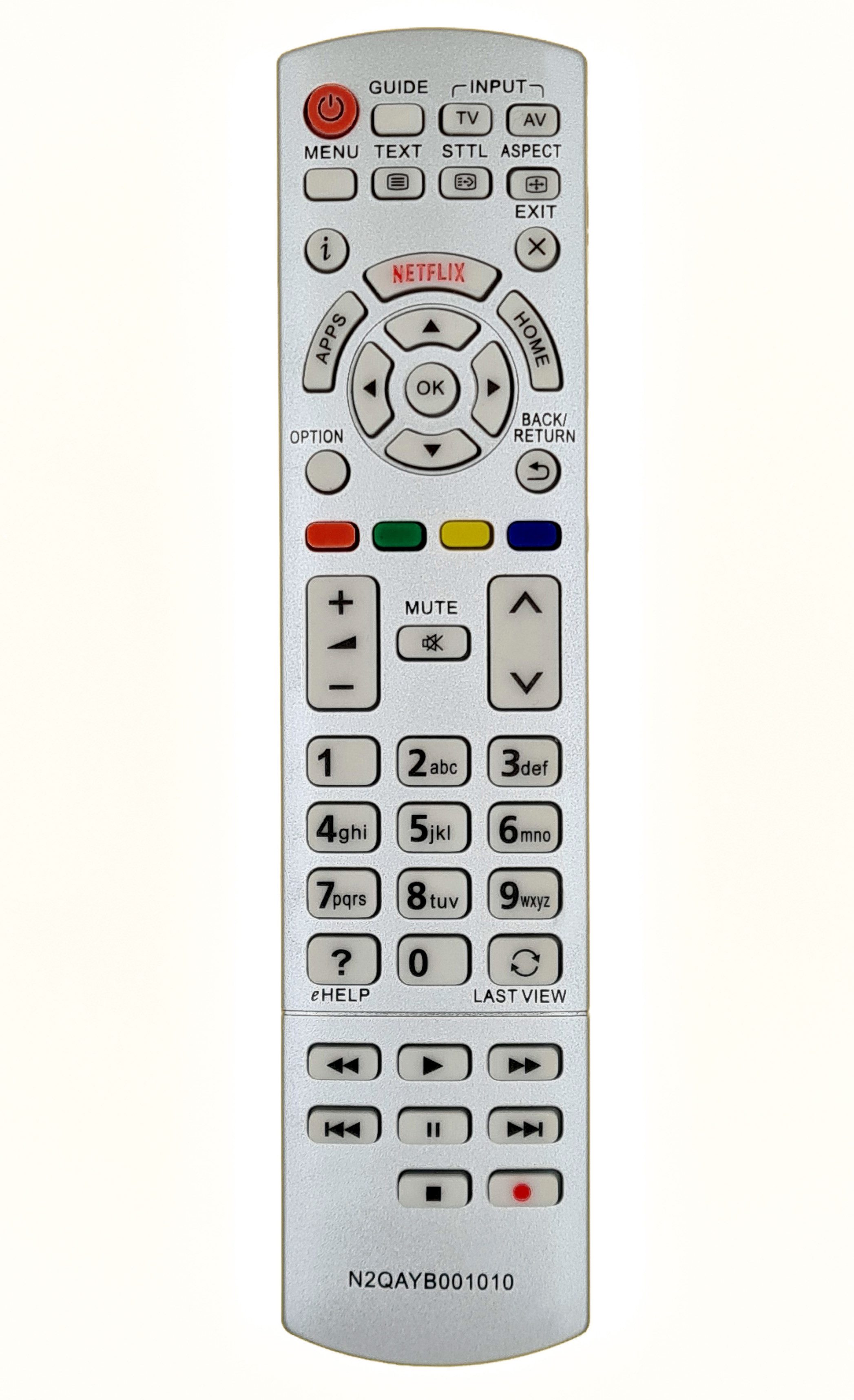 Alltro Ersatz Fernbedienung für Panasonic N2QAYB001010 TV Fernseher Fernbedienung