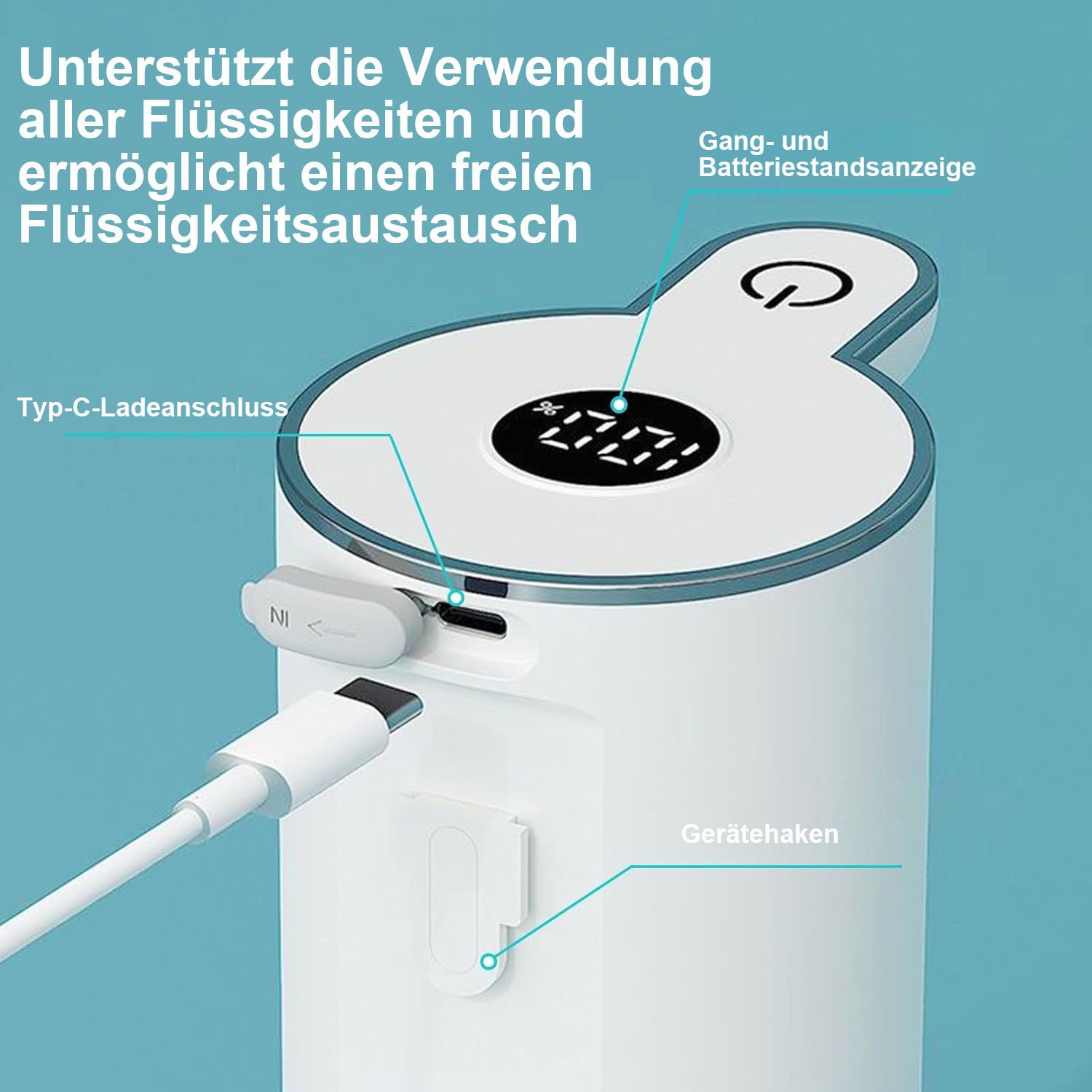 AIMAX Seifenspender Automatisch 380ml Wandbefestigung USB Wiederaufladbar, (IPX5 Wasserdicht, 6 Stufen Wasserdicht Elektrisch Berührungslos Elektrischer), mit Sensor Verstellbar schaumseifenspender für Küchen, Bad, Schule