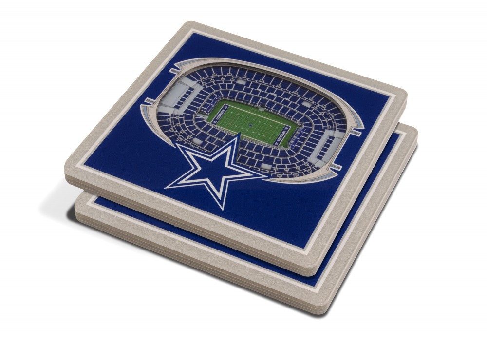 Dallas Cowboys Getränkeuntersetzer Dallas Cowboys 3D StadiumView Untersetzer 2er Set