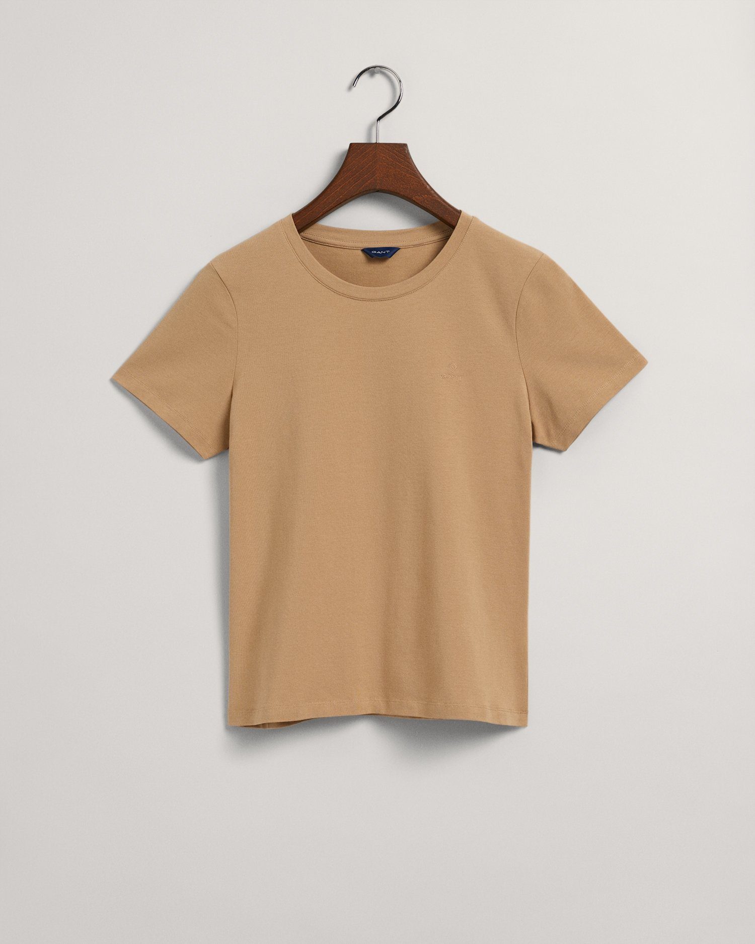 Gant T-Shirt Top aus Stretch-Baumwolle Braun Grün | T-Shirts