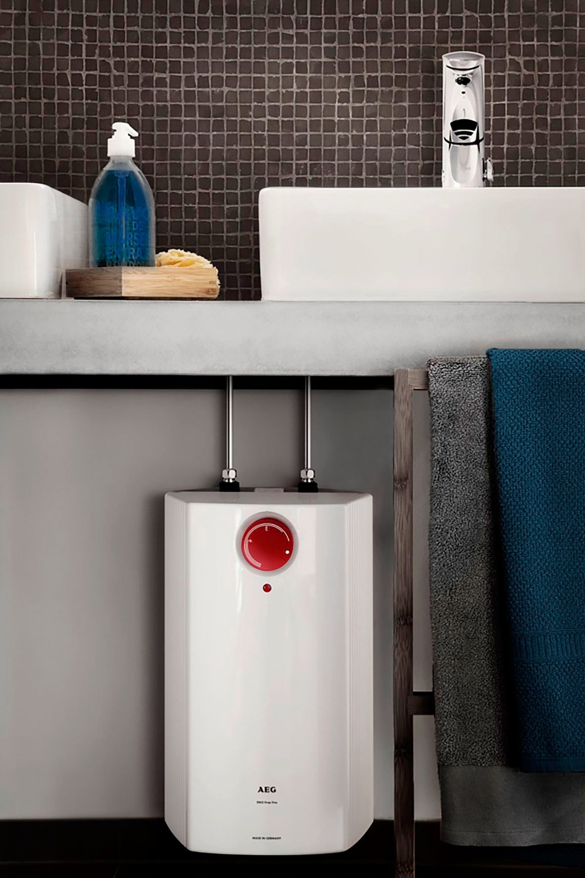 AEG Haustechnik Kleinspeicher Huz 5 DropStop, Untertischboiler 5 Liter, Niederdruck, mit Thermostop, mit Stecker – Bild 4 von 5