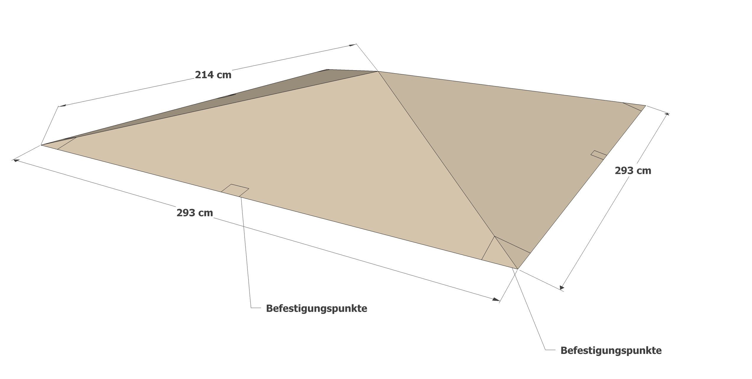 Grasekamp Pavillon Ersatzdach Pavillon 2,93x2,93m günstig online kaufen