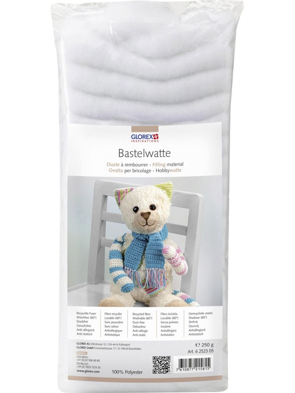 Hobby Time Bastelnaturmaterial Hobby Time Bastelwatte weiß 250 g