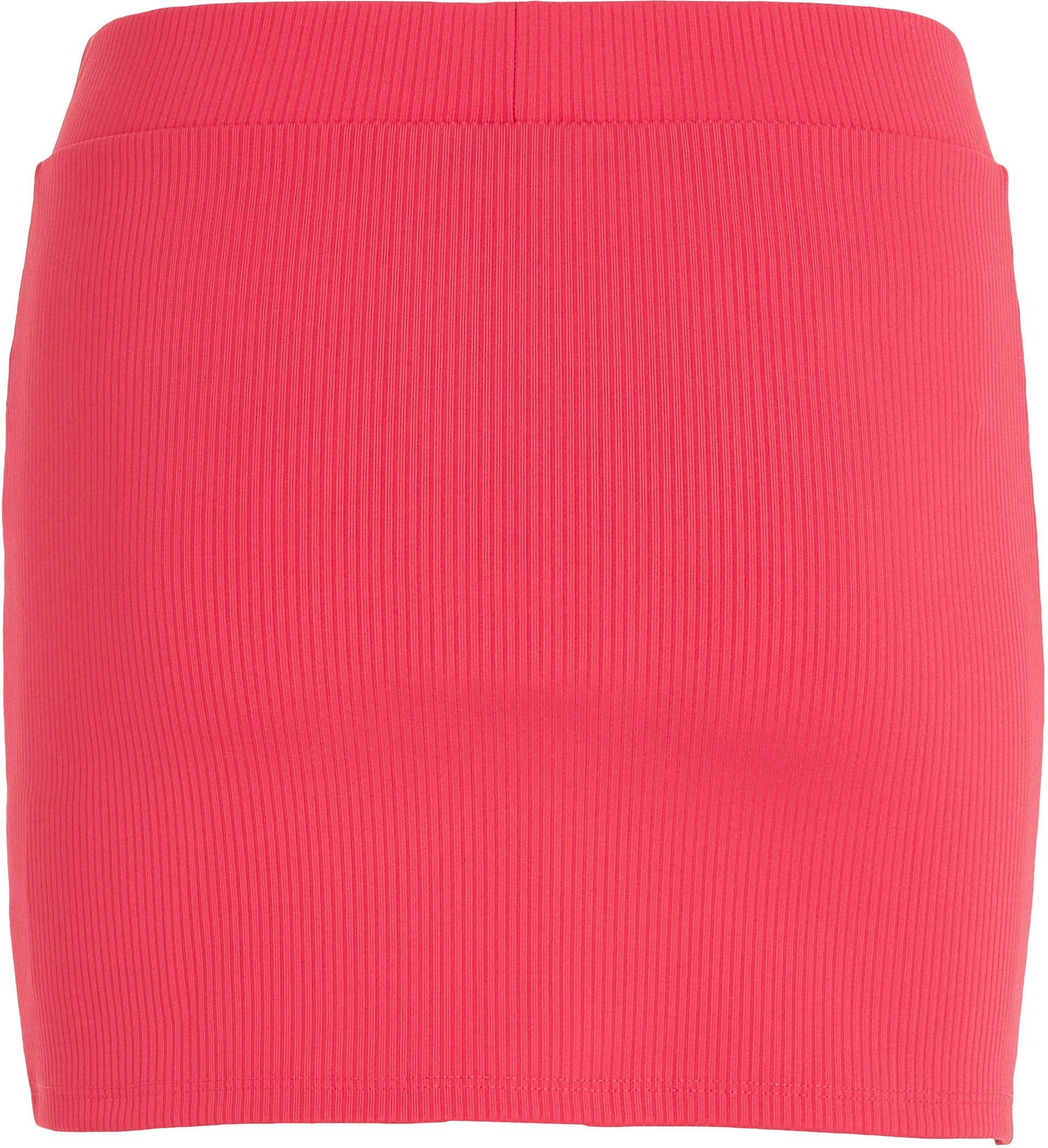 Tommy Laser-Pink Jeans Minirock MINI SKIRT BADGE RISE LOW