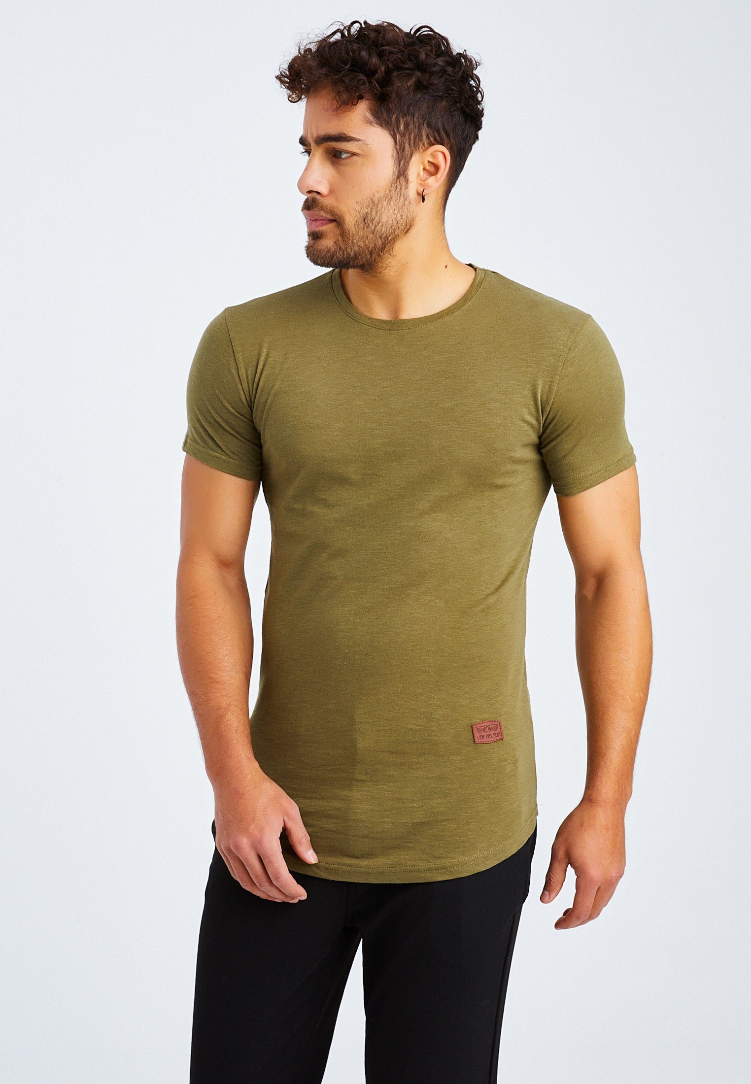 Nelson khaki Rundhals LN-8331 T-Shirt T-Shirt Herren Leif